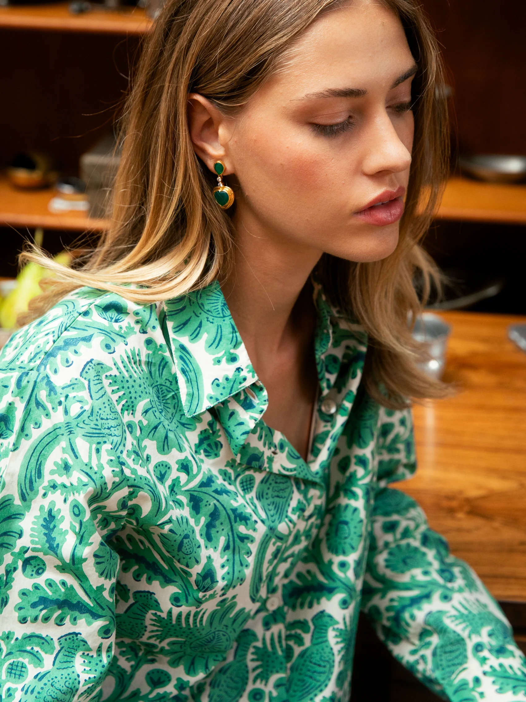 Agnes Shirt in Emerald Pheasant - Image 4