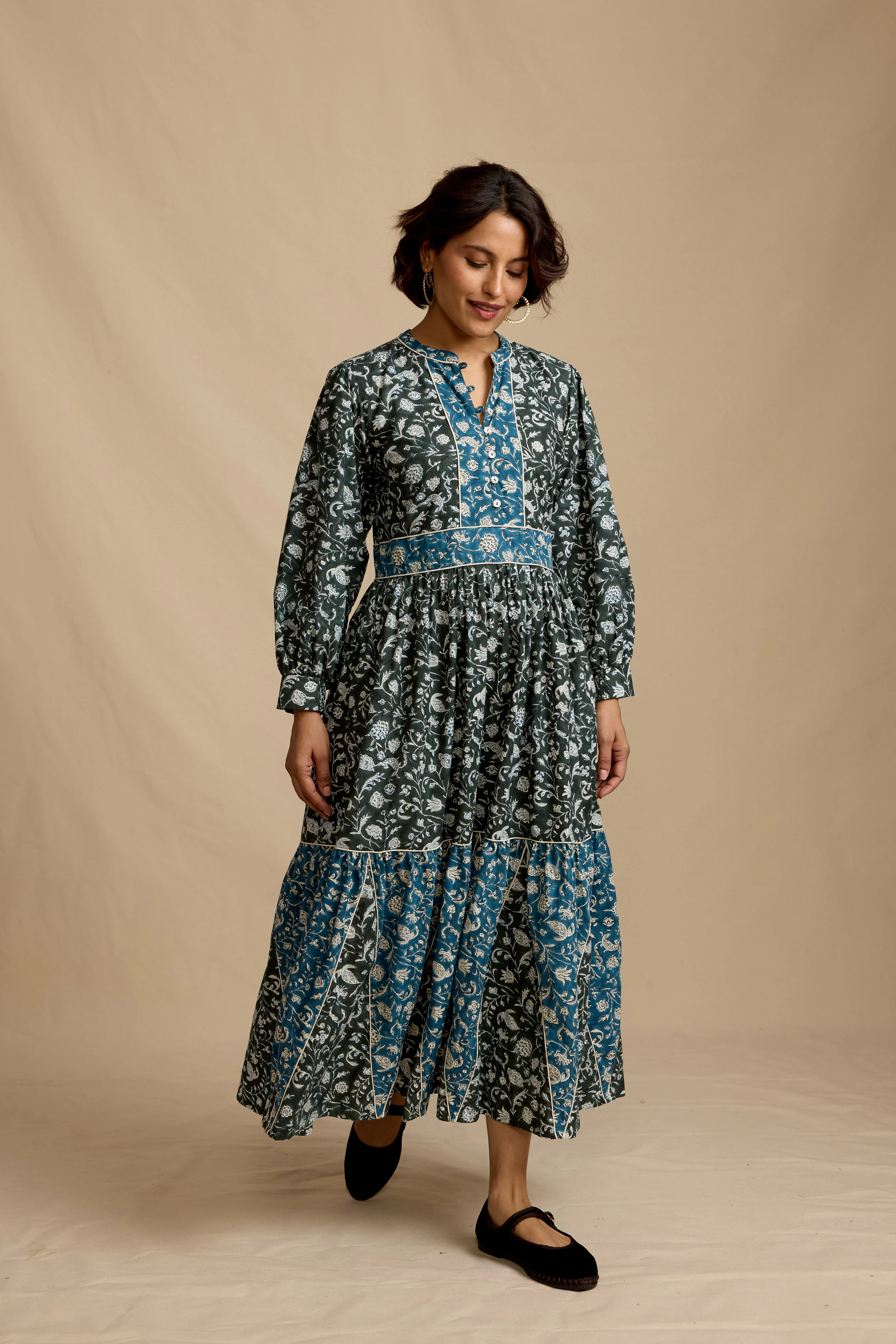 Bardot Dress in Midnight Petal - Image 4
