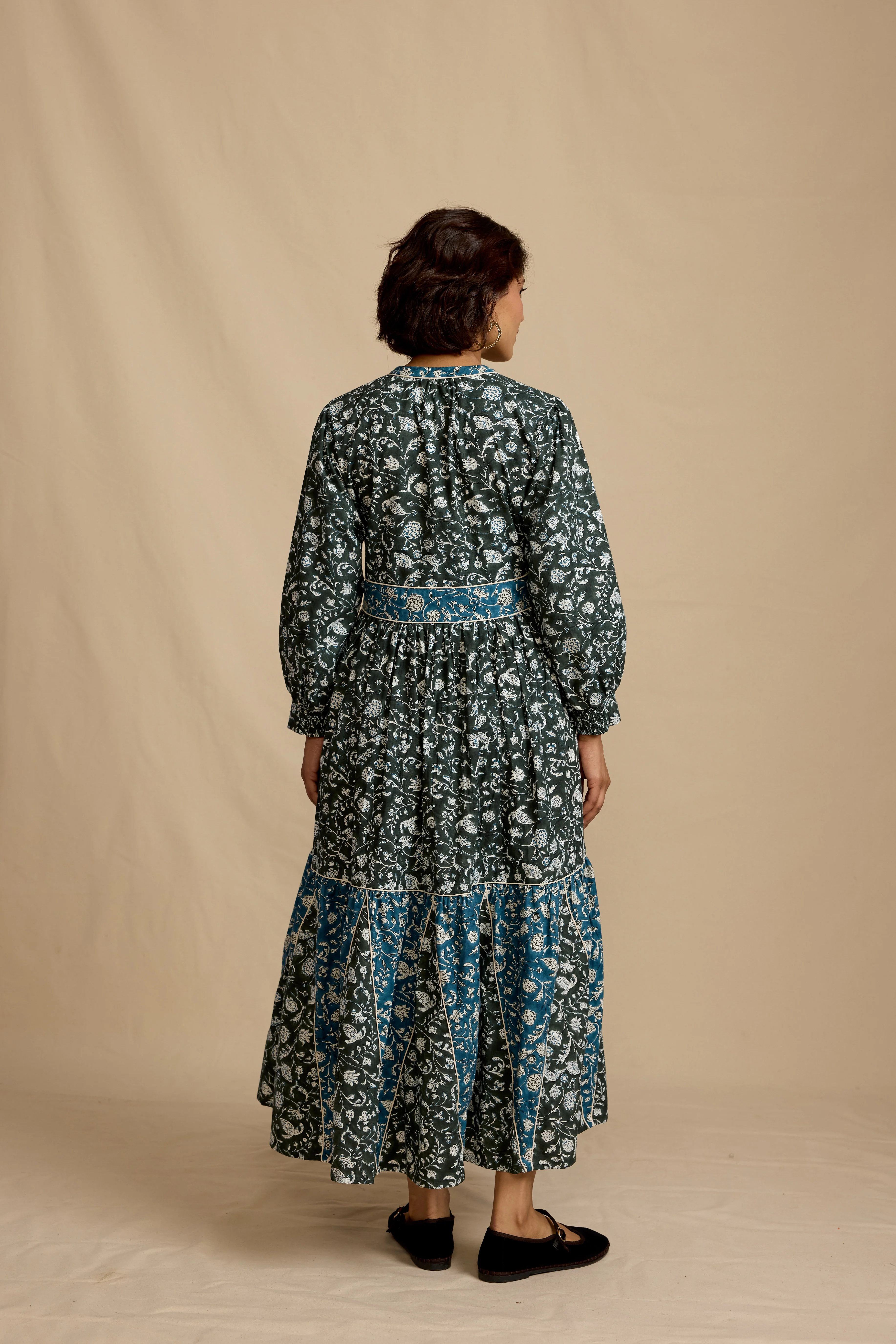 Bardot Dress in Midnight Petal - Image 5