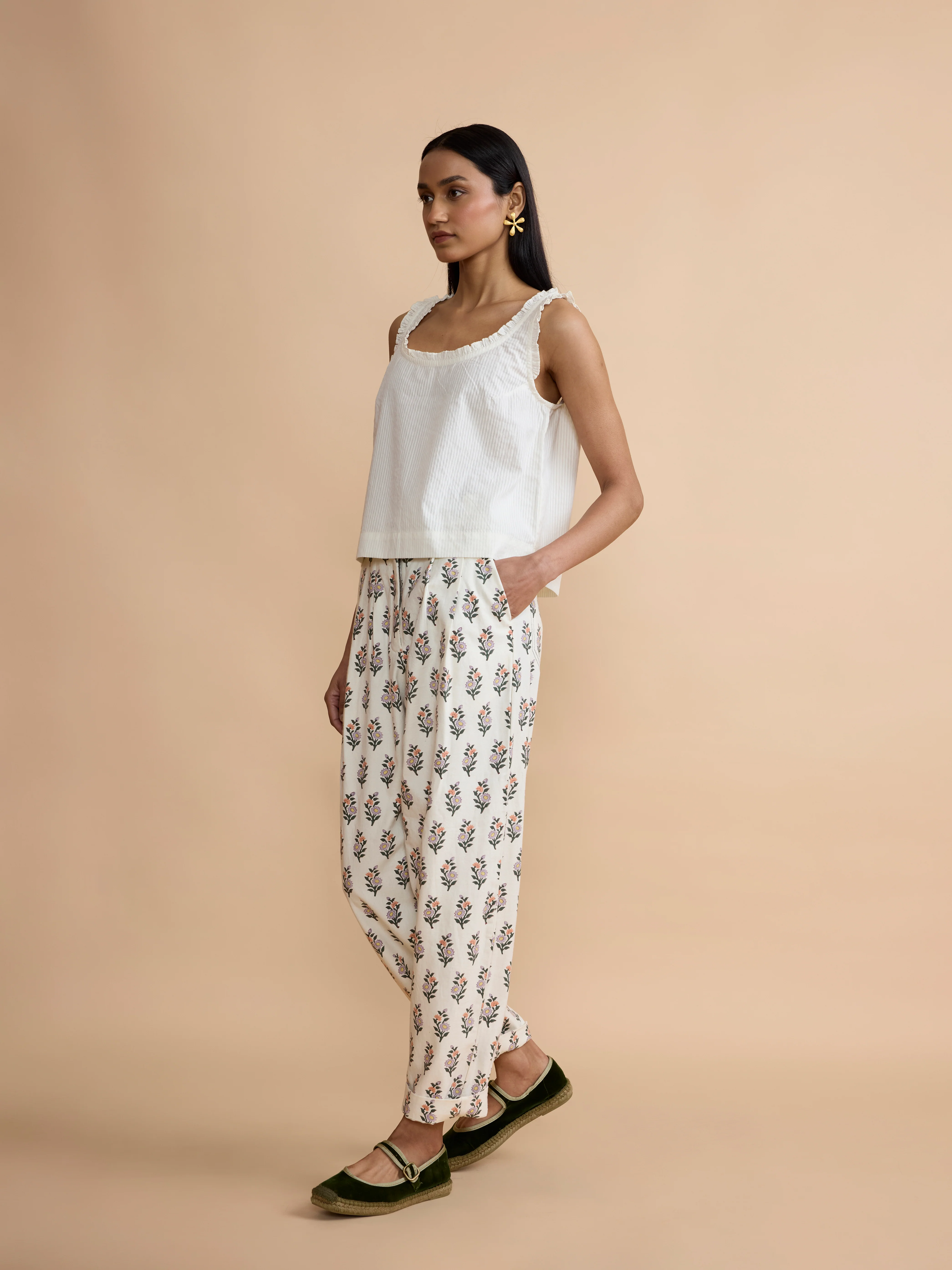 Betty Trousers in Sunflower Twill - Image 3