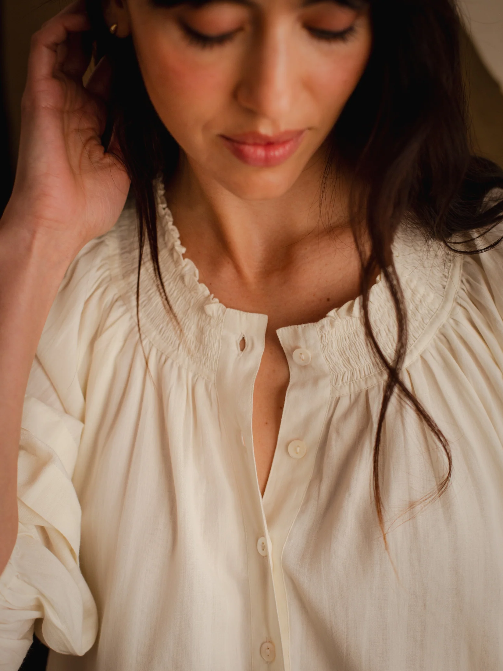 Brook Shirt in Ivory White - Image 2