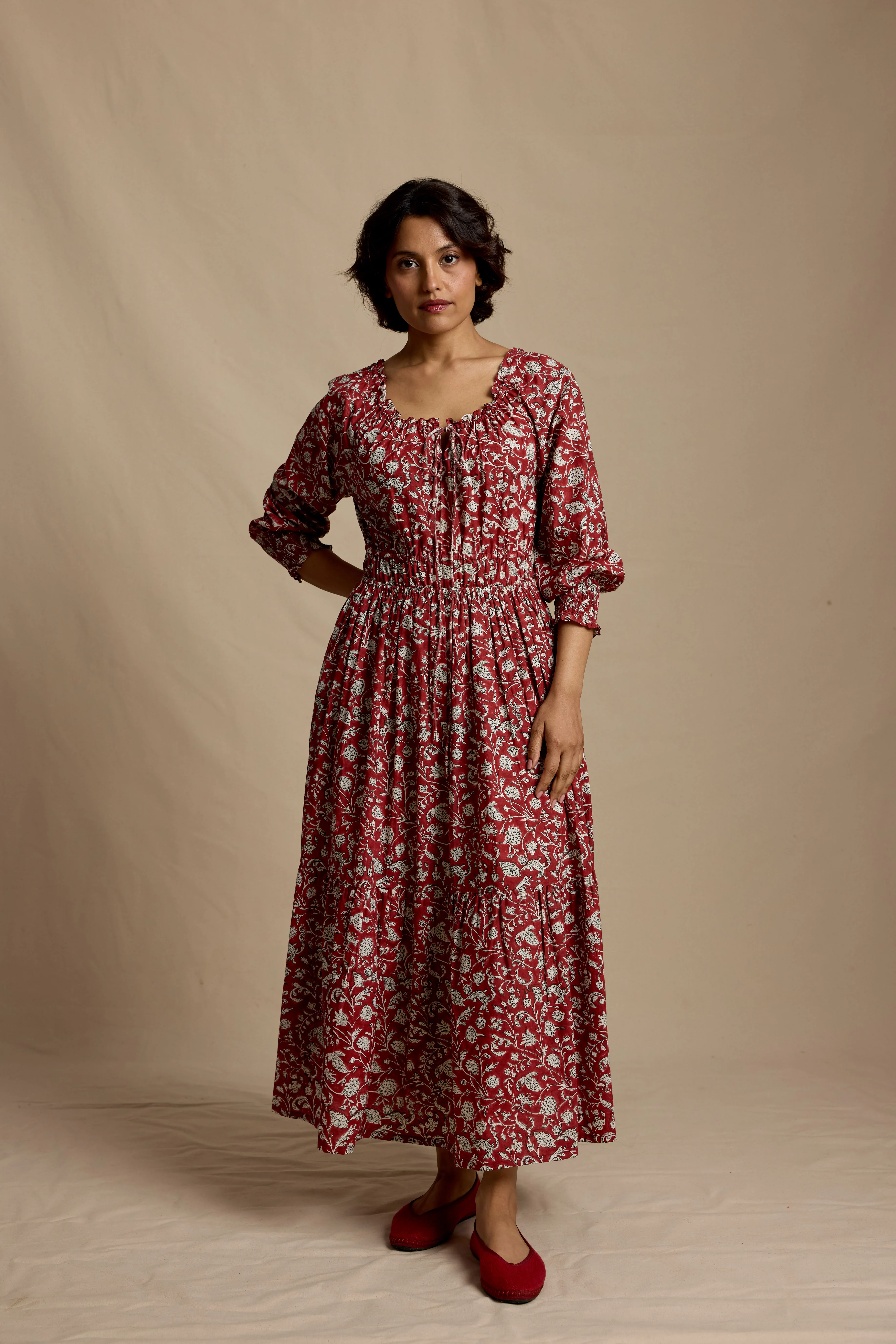 Camille Dress in Ruby Petal