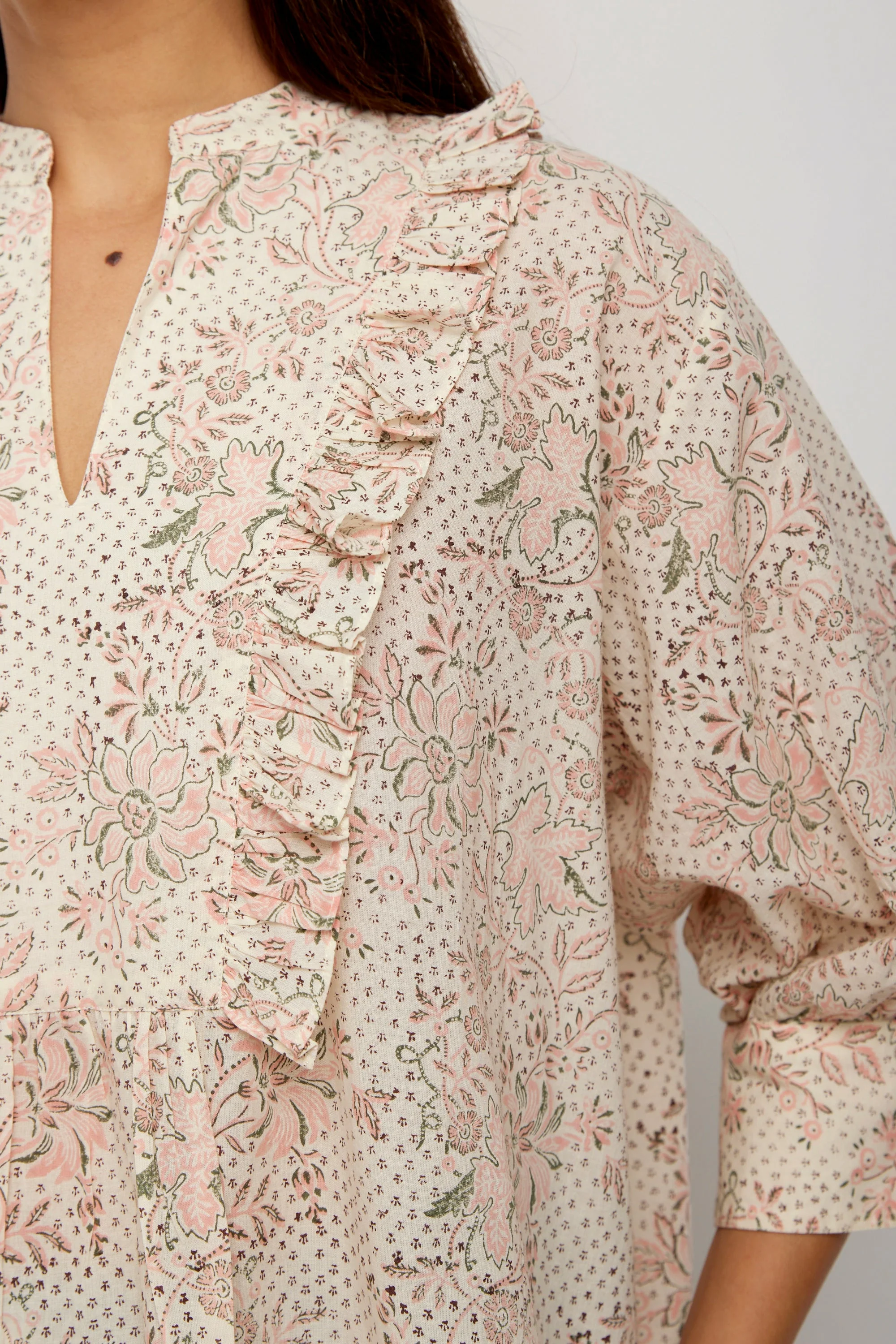 Carrie Shirt in Blush Chintz Trail - Image 2