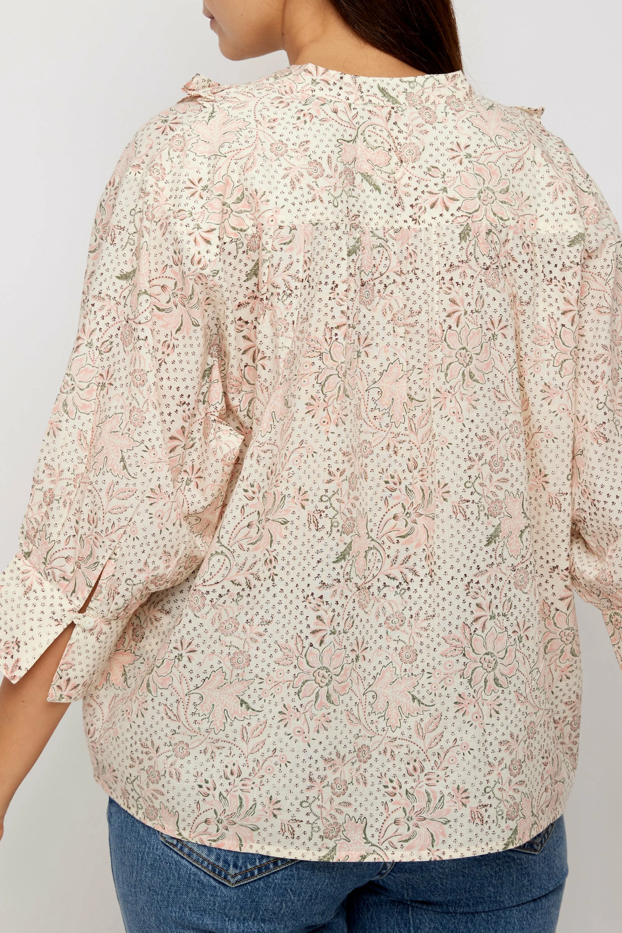 Carrie Shirt in Blush Chintz Trail - Image 3