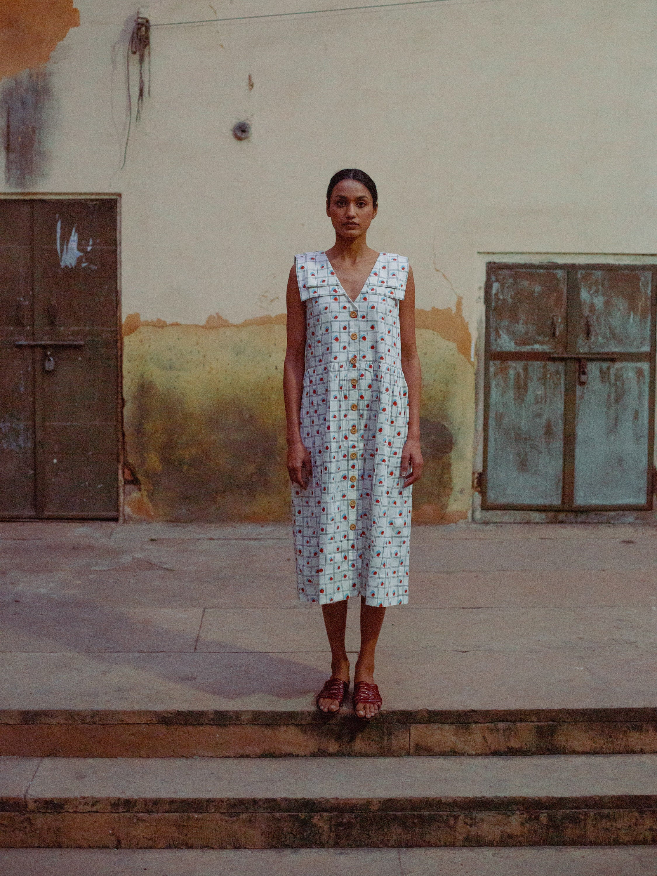 Checks & Daubs Sailor Dress - Image 5