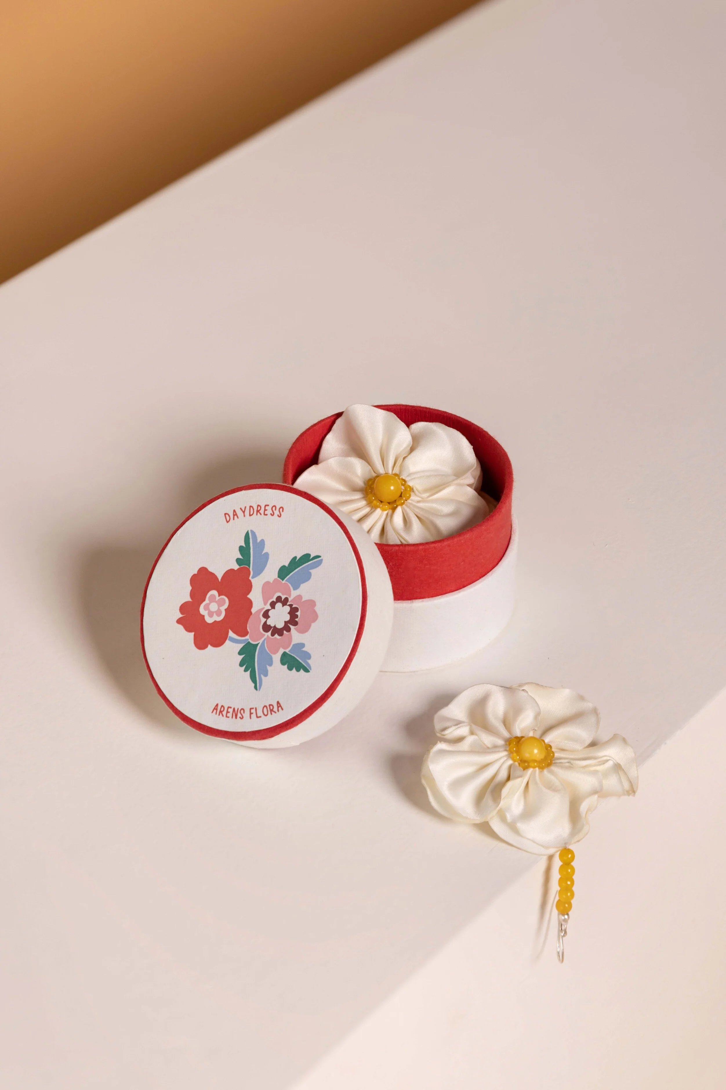 Coral Peony Earrings - Image 3