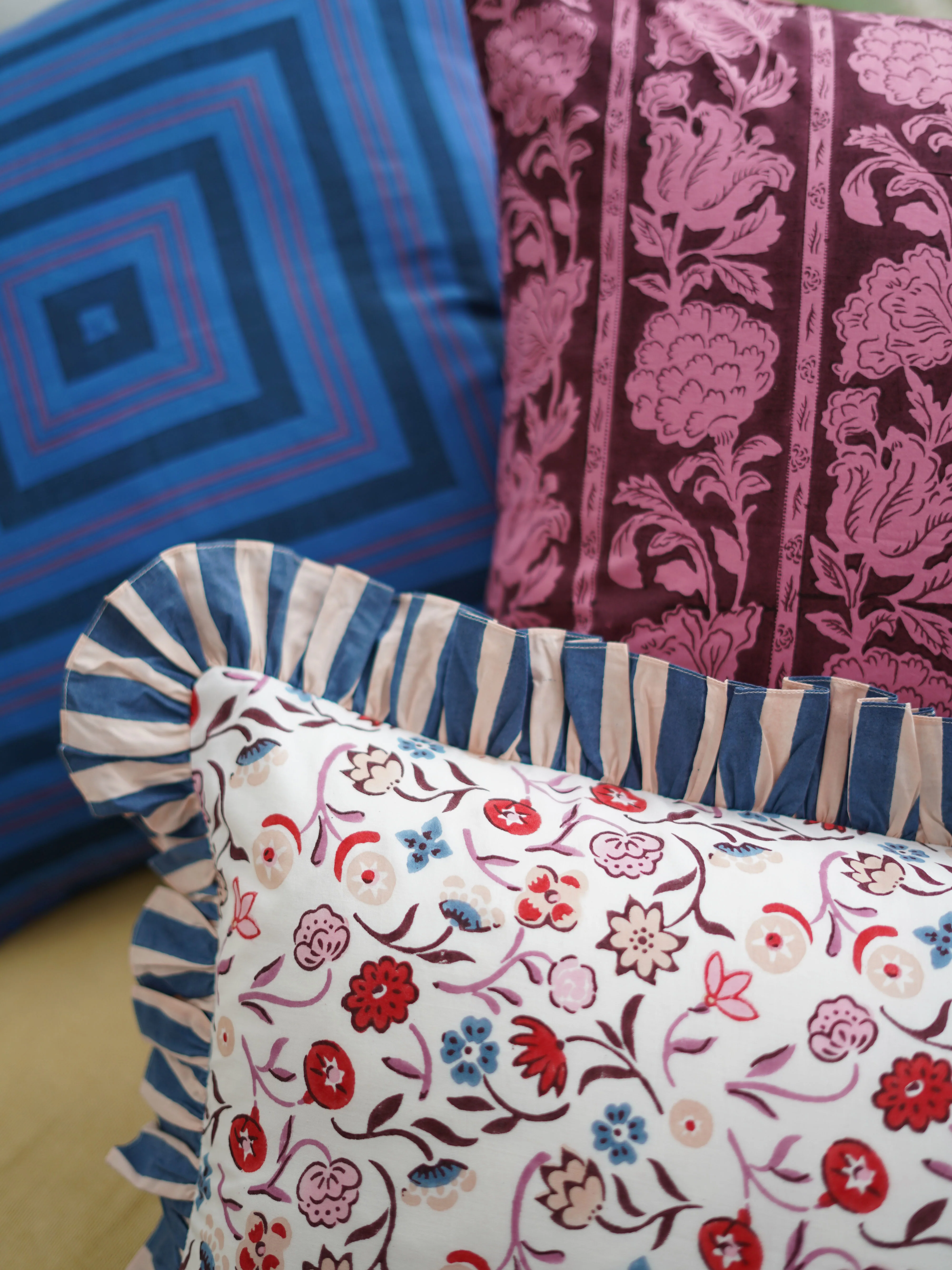 Cushion Cover, Pink Boulevard Stripe 50 x 50cm - Image 4