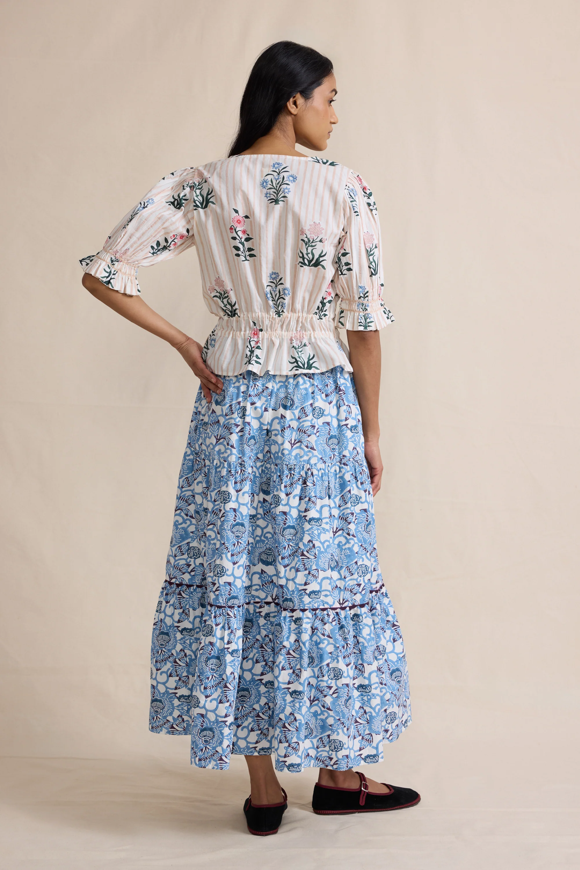 Dasha Top in Blush Jodhpur Stripe - Image 4