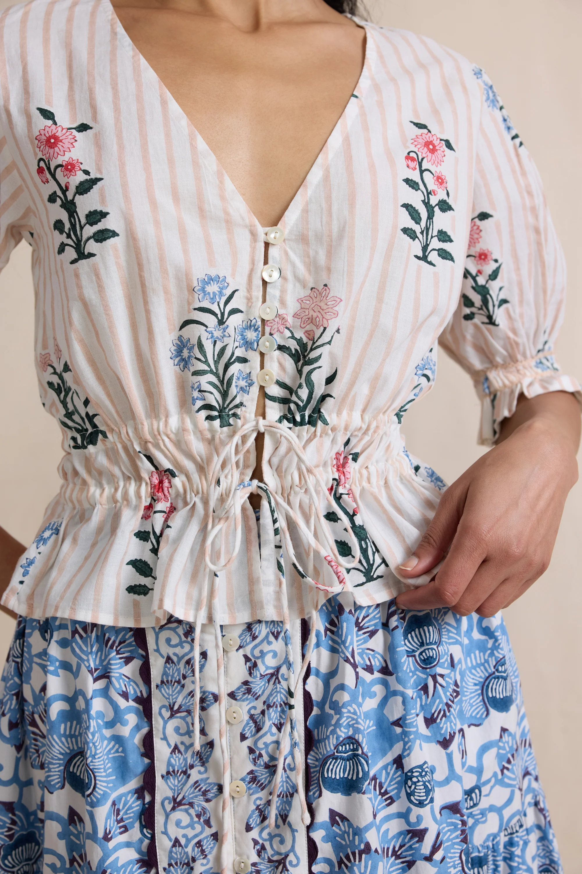 Dasha Top in Blush Jodhpur Stripe - Image 6