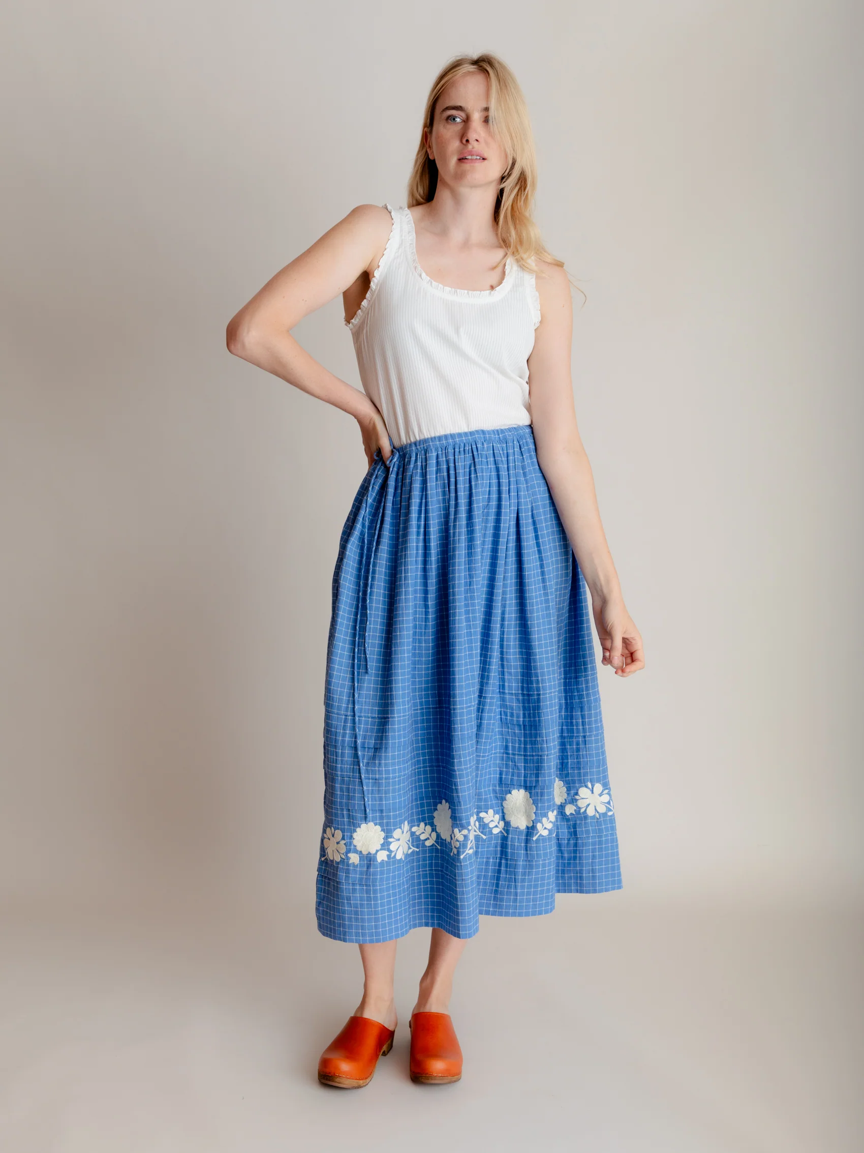 Drawstring Skirt in Ottoman Embroidery - Pre-Order open - Image 4
