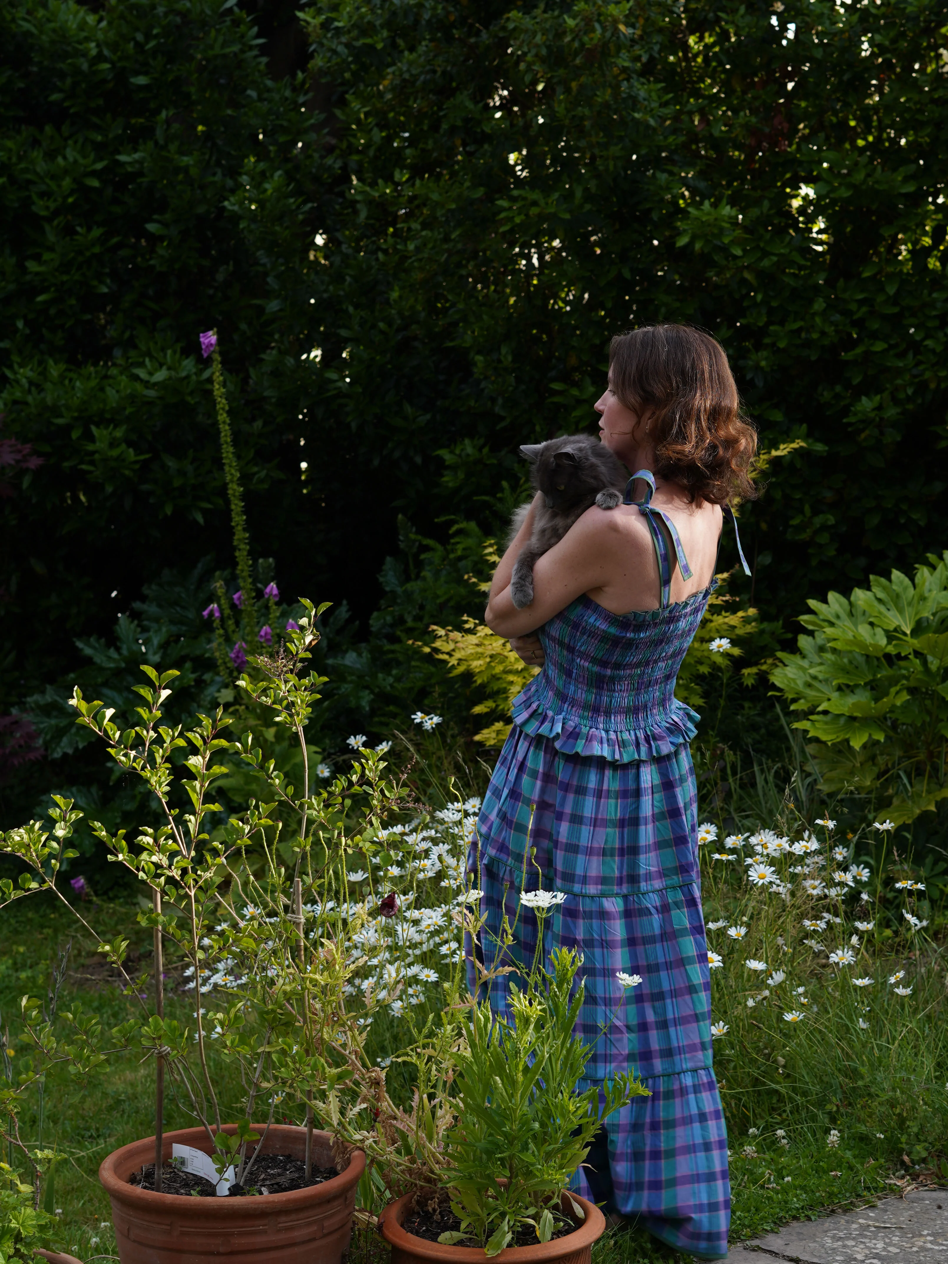Fiesta Dress in Peacock Check - Image 7