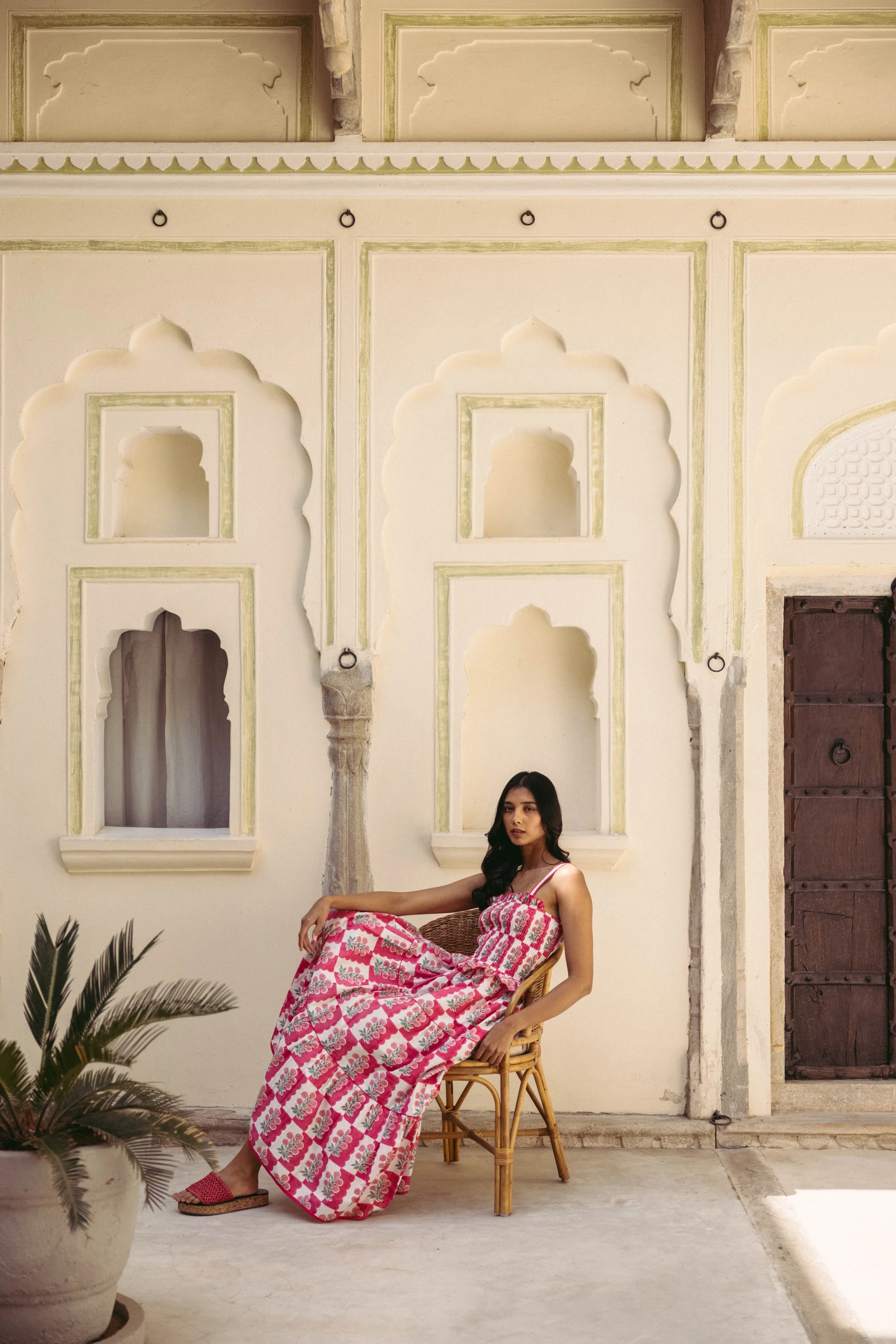 Fiesta Dress in Raspberry Marigold