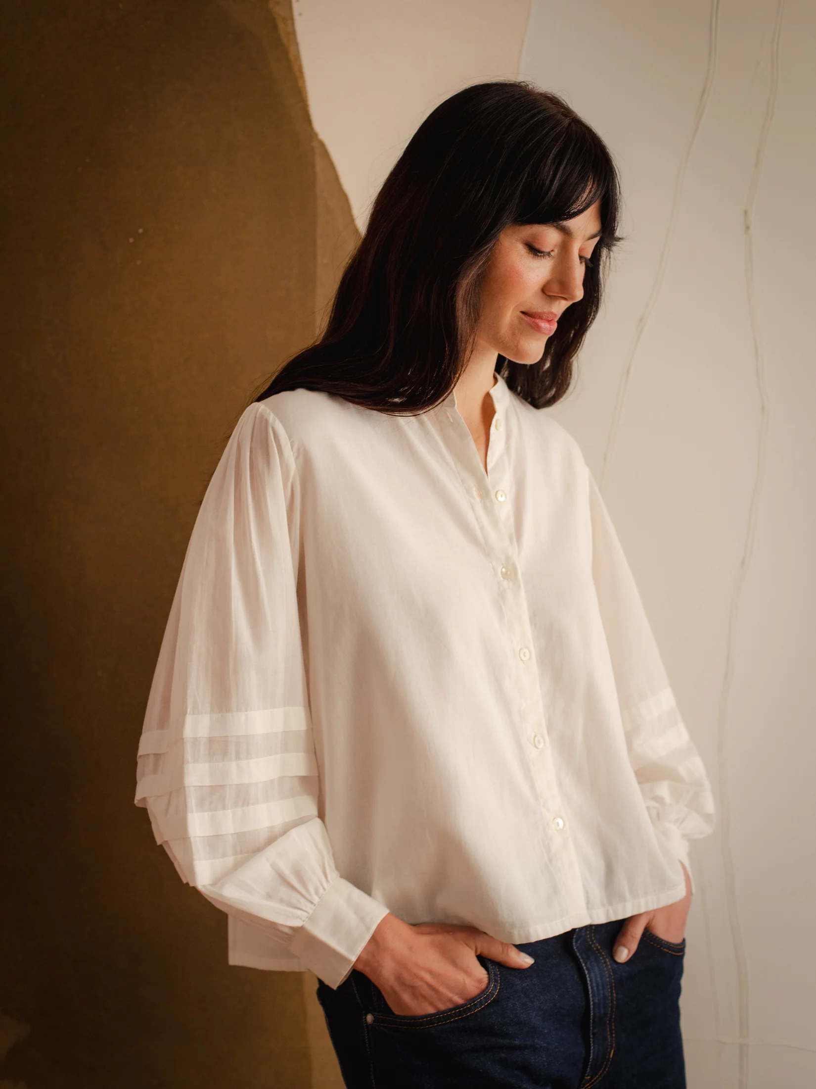 Finty Shirt in Ivory White