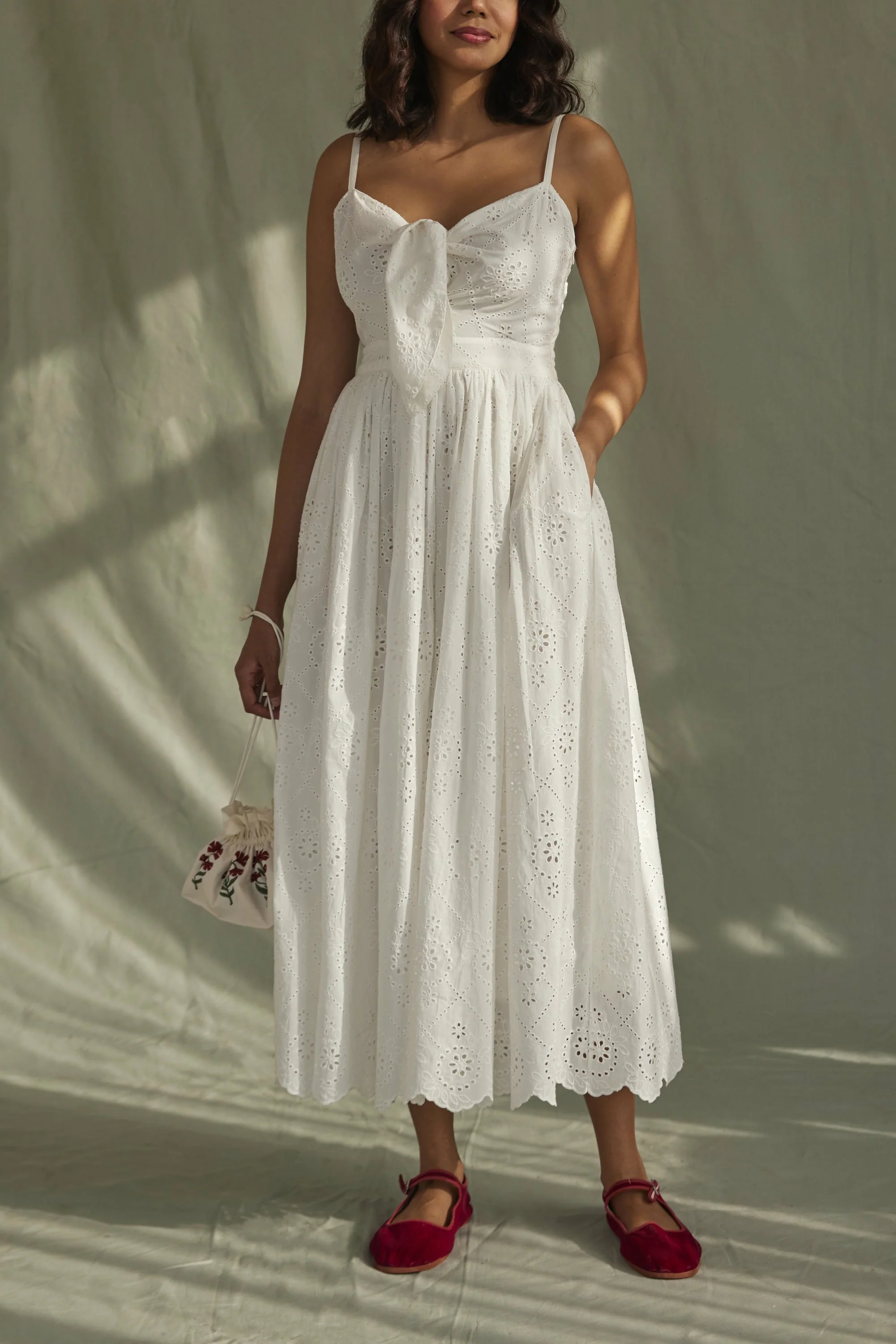 Fleurette Dress in Broderie Anglaise