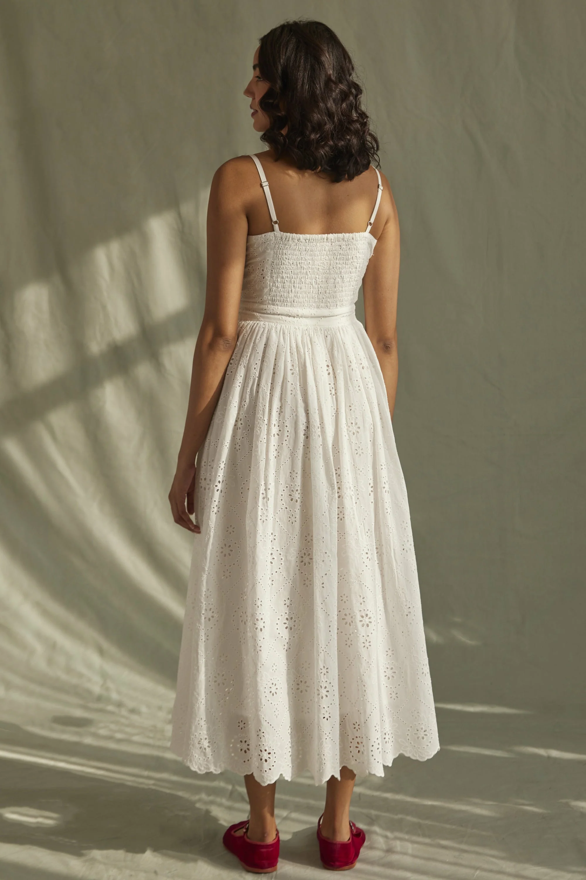 Fleurette Dress in Broderie Anglaise - Image 3