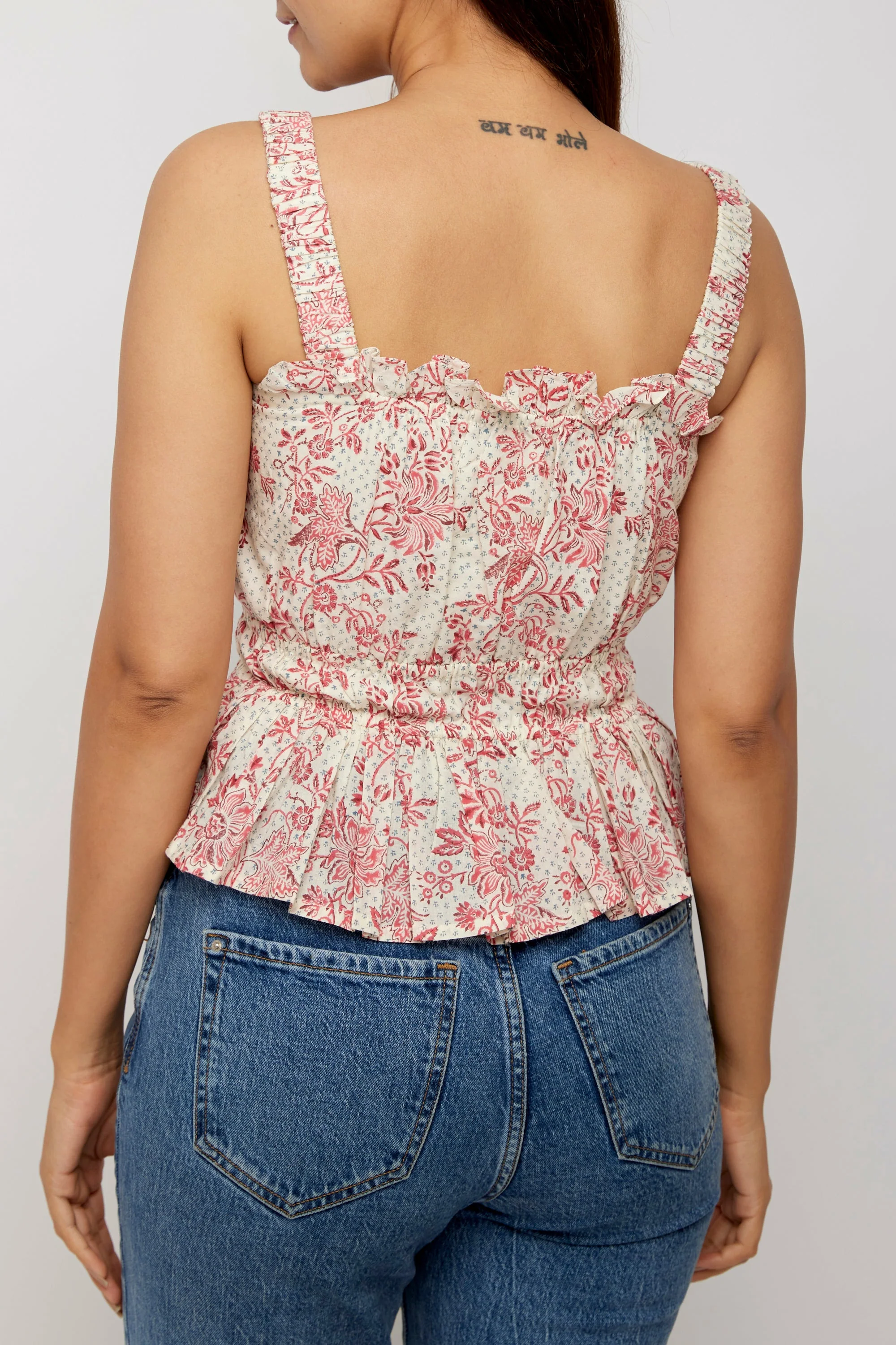 Florence sun-top in Cerise Chintz Trail - Image 3