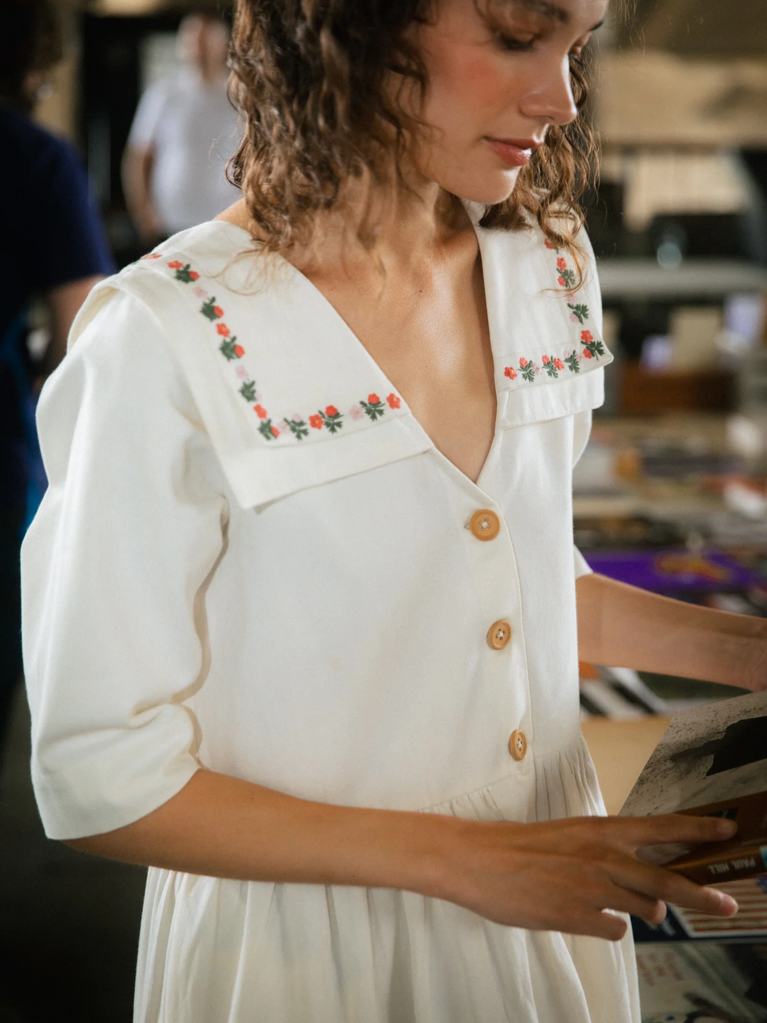 Hand-Embroidered Sailor Dress - Image 6