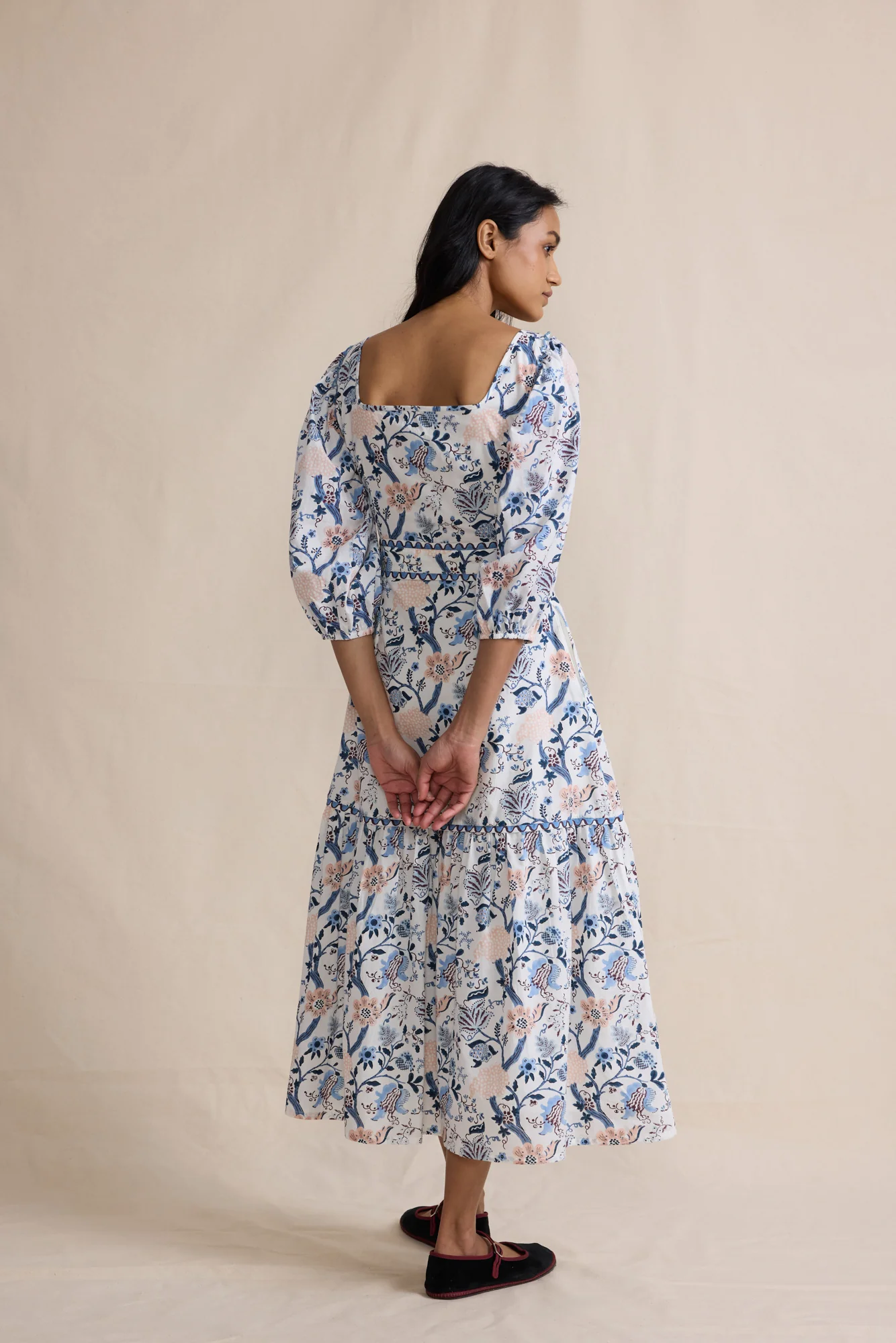 Hera Dress in Blue Pomegranate - Image 3