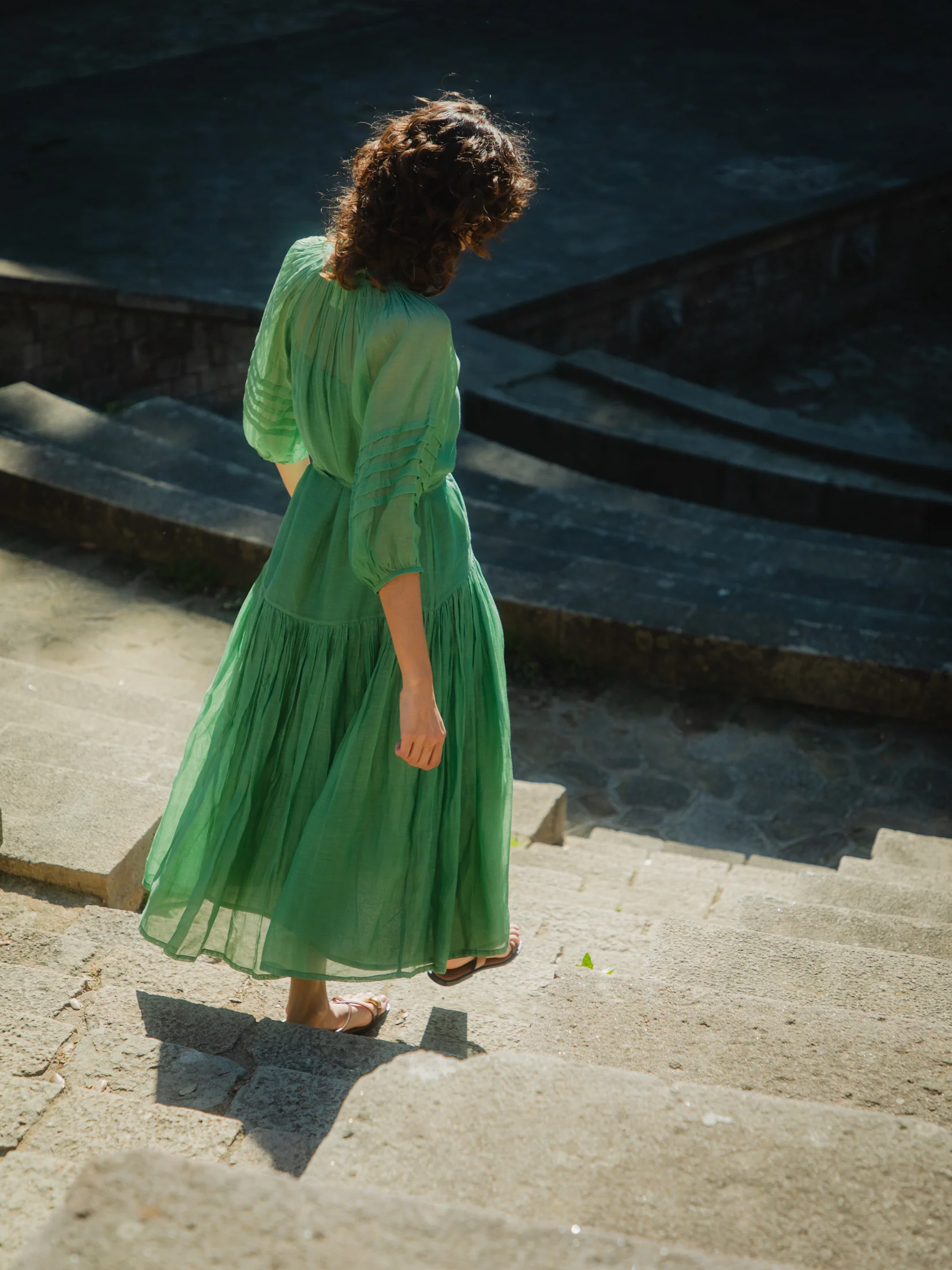 Hudson Dress in Sage Green - Image 2