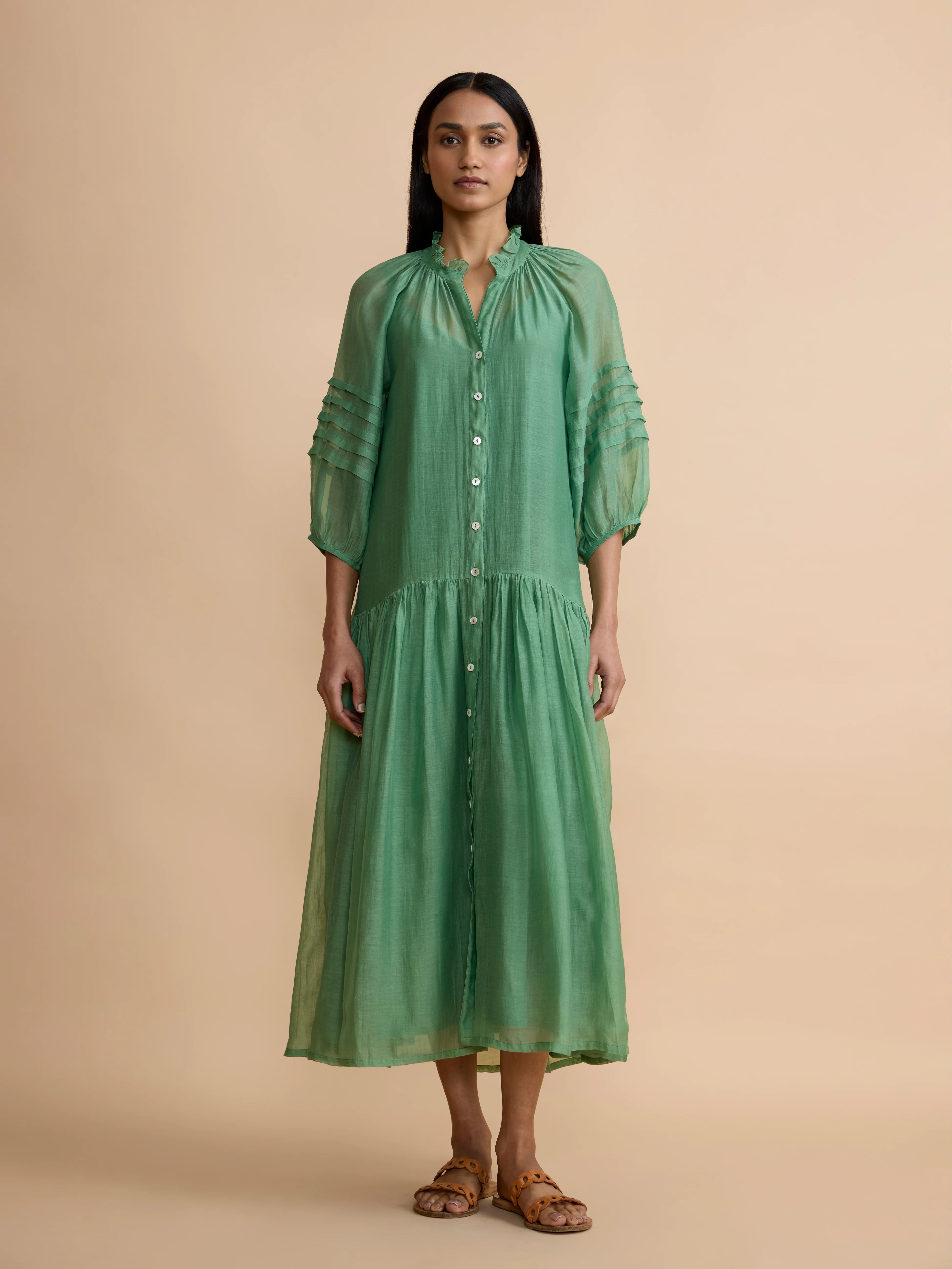 Hudson Dress in Sage Green - Image 6