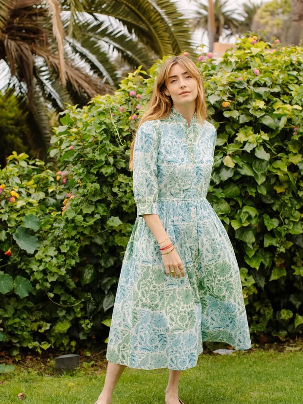 Isla Dress in Green Multi Pheasant - Image 2