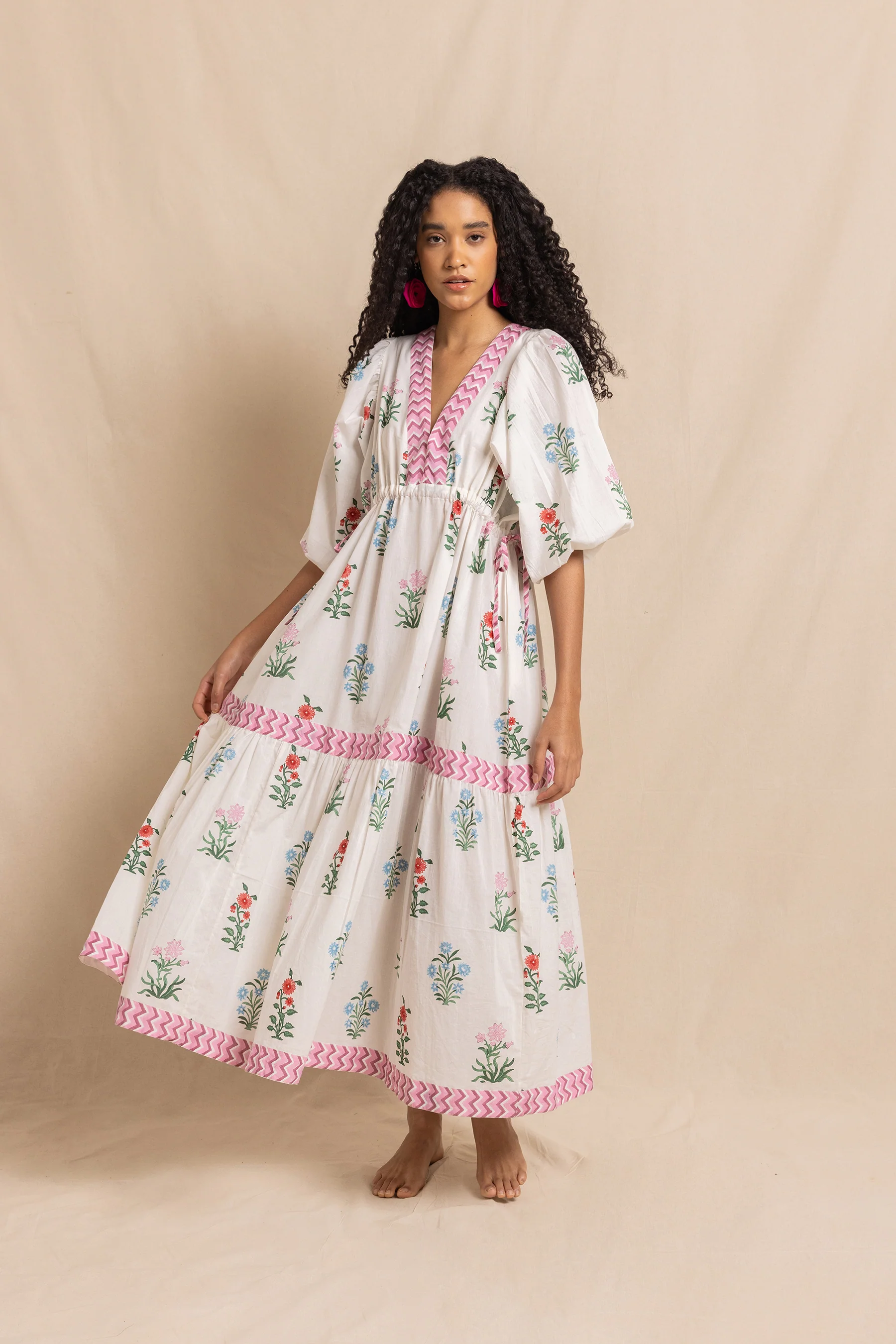 Jaime Dress in Multi Jodhpur Flower (Backless)