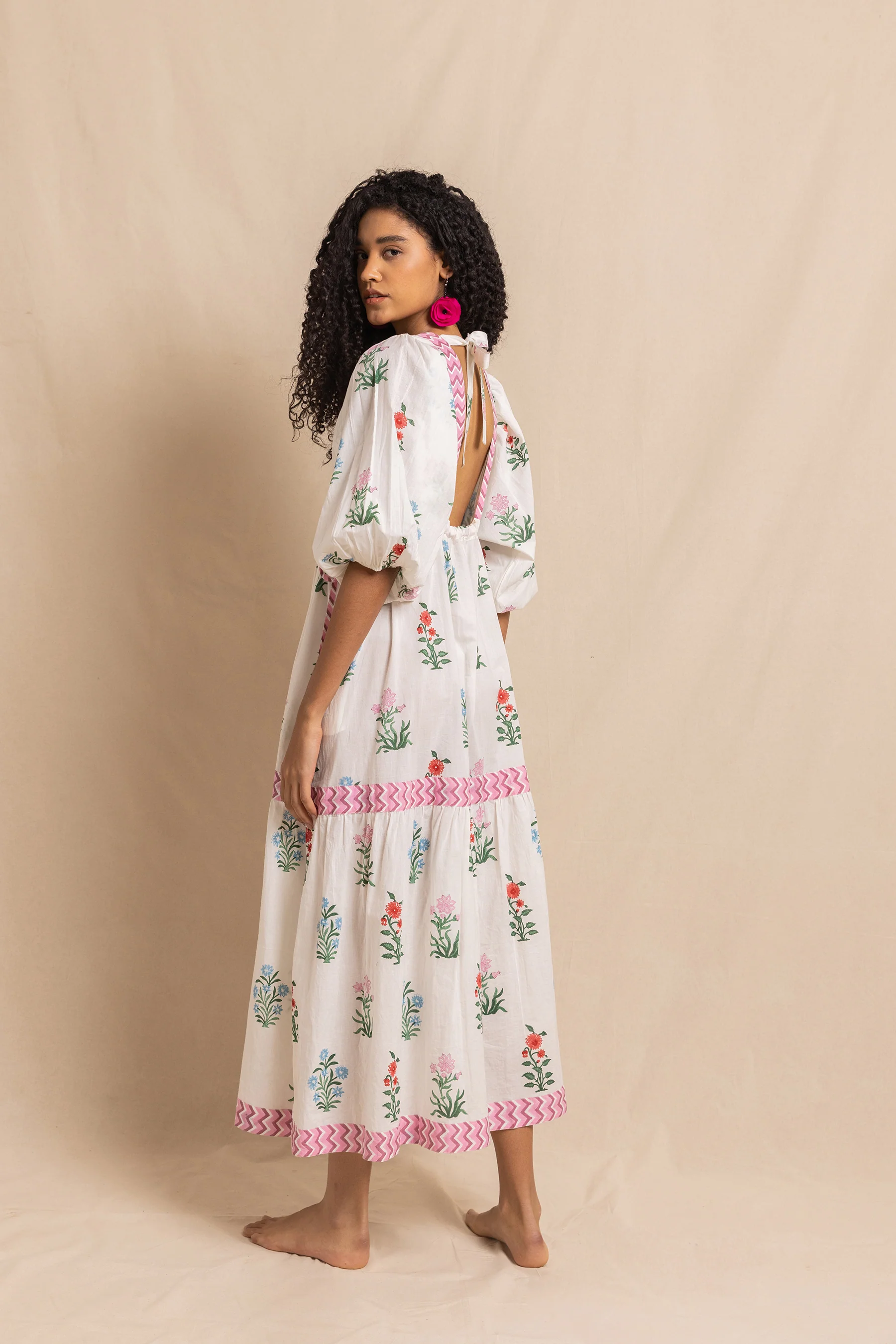 Jaime Dress in Multi Jodhpur Flower (Backless) - Image 3
