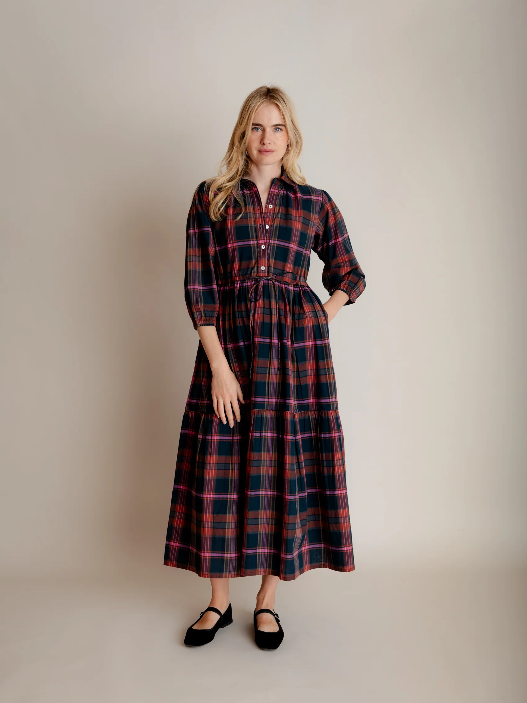 Lina Dress in Rossetti Check
