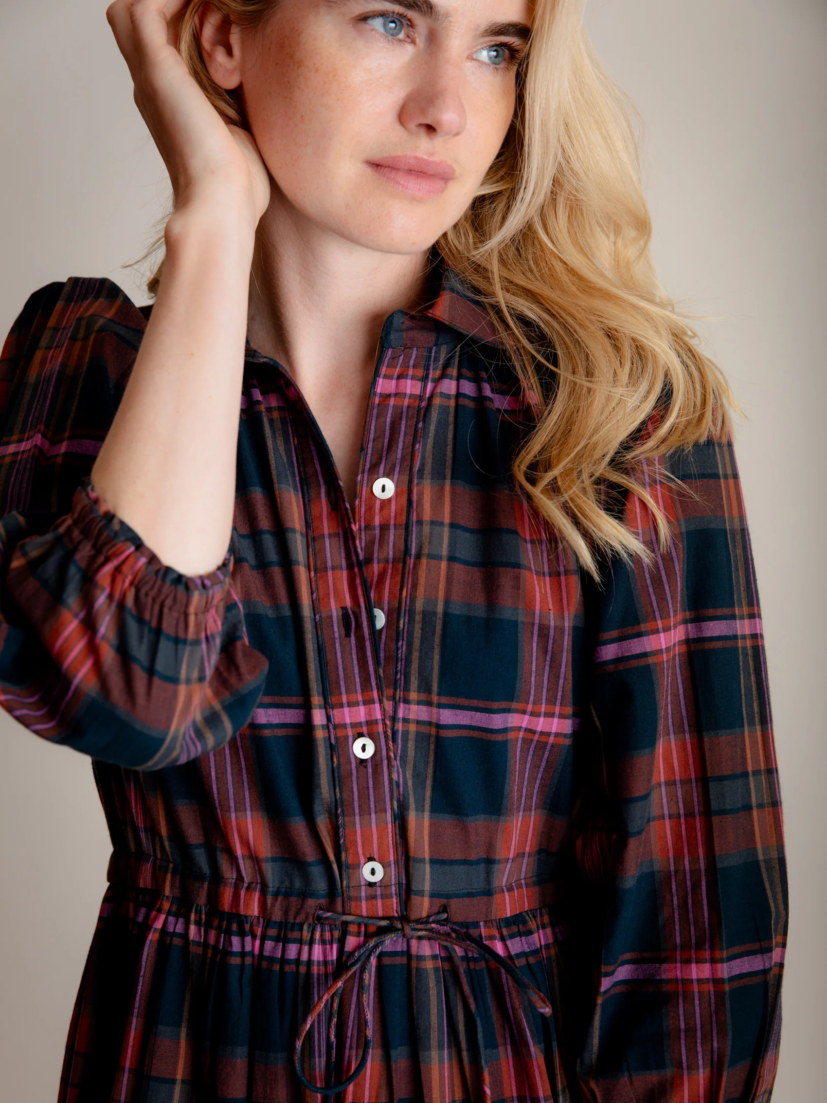 Lina Dress in Rossetti Check - Image 2