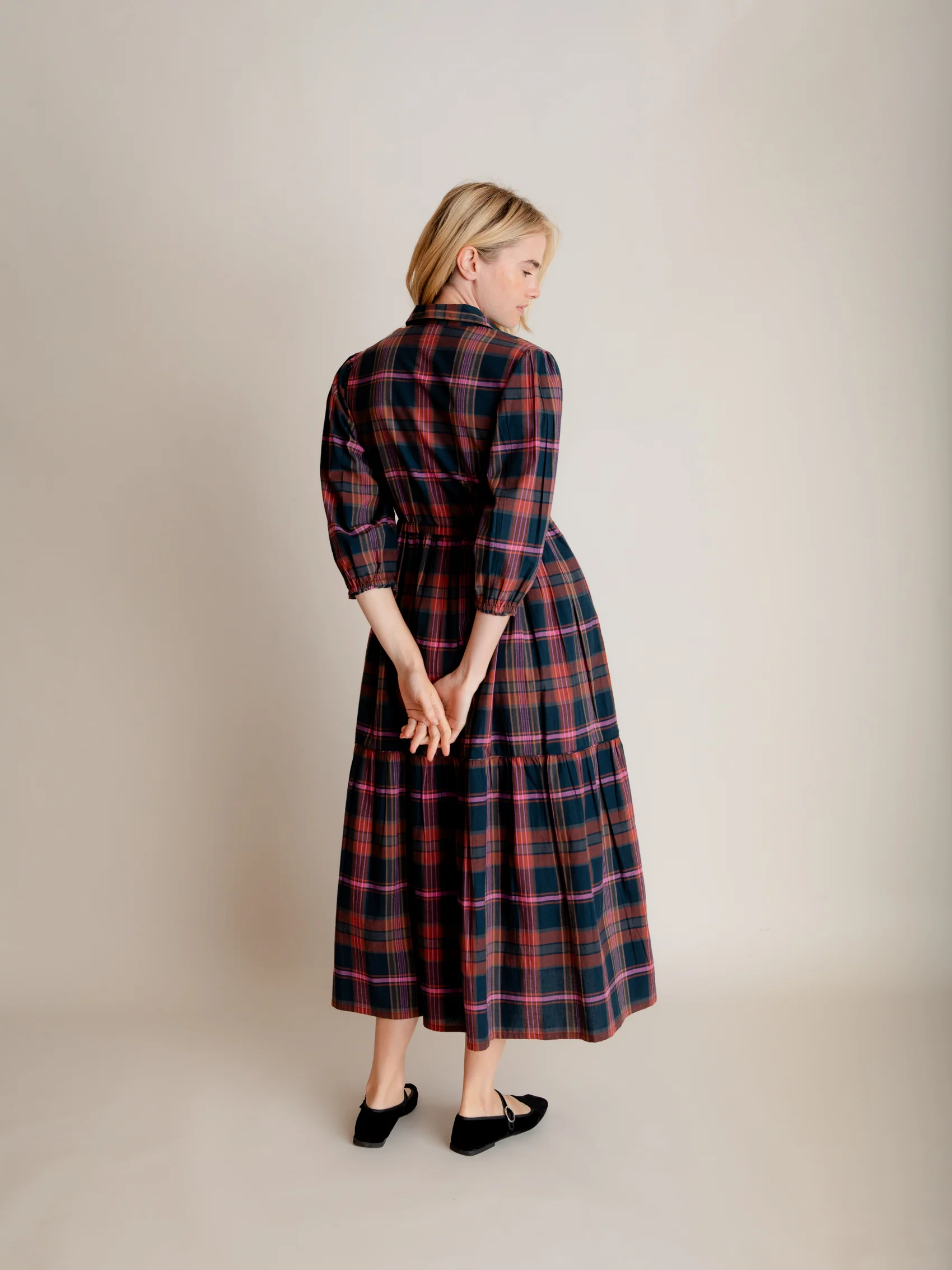 Lina Dress in Rossetti Check - Image 4