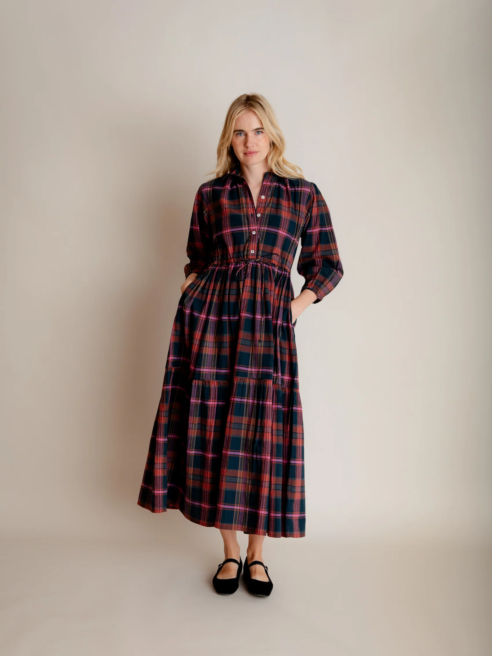 Lina Dress in Rossetti Check - Image 6