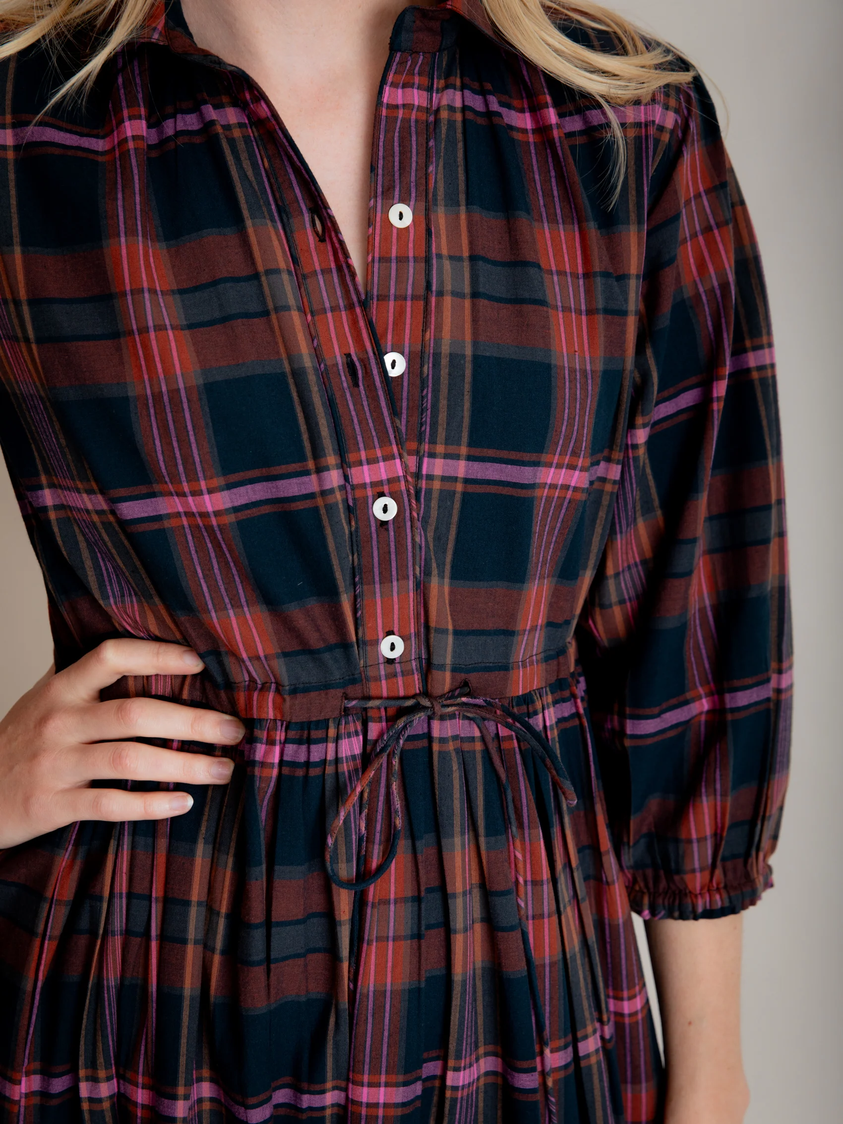Lina Dress in Rossetti Check - Image 7
