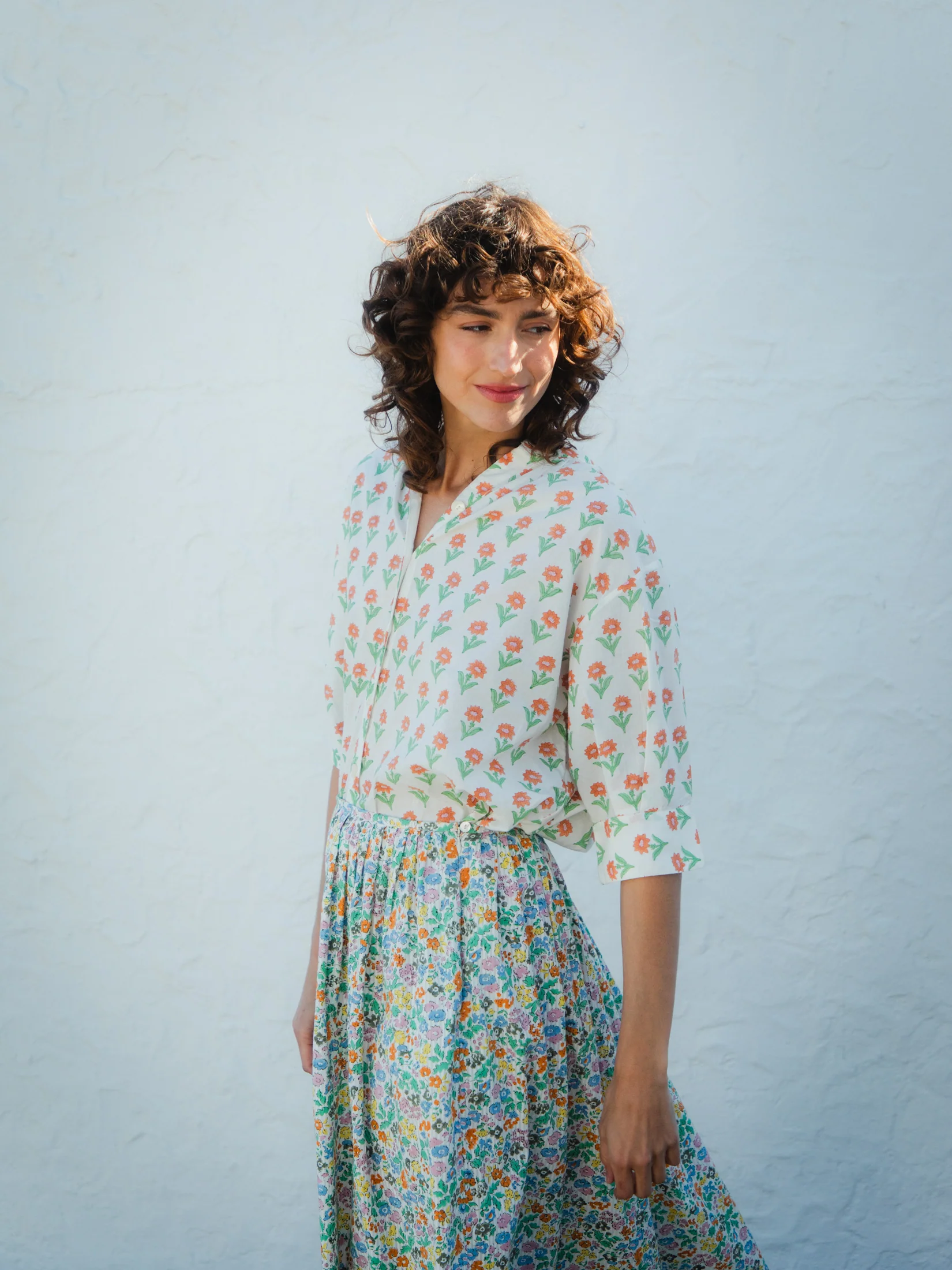 Mae Shirt in Melba Kashmir Flower - Image 4