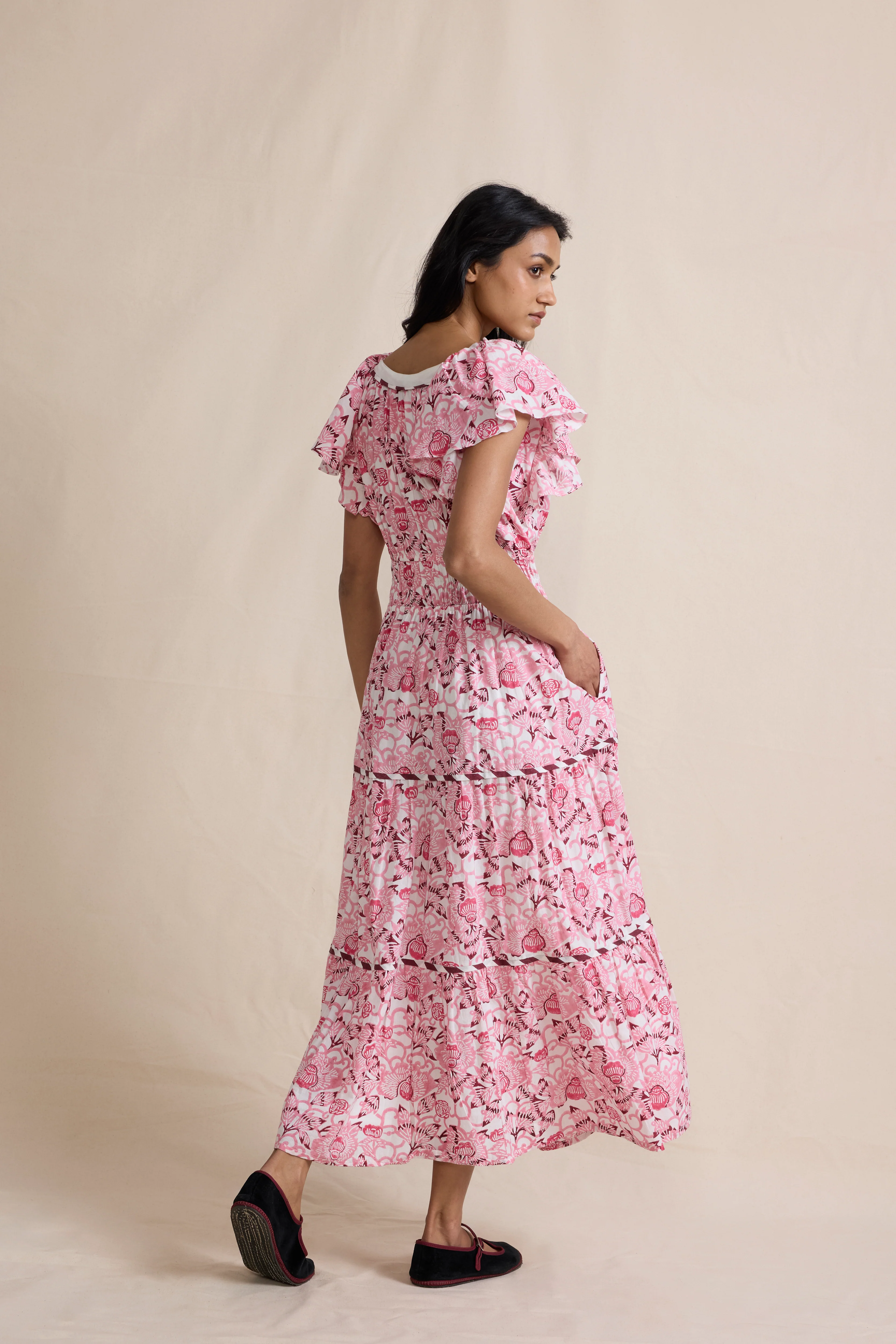 Olivia Dress in Rose Kimono - Image 3