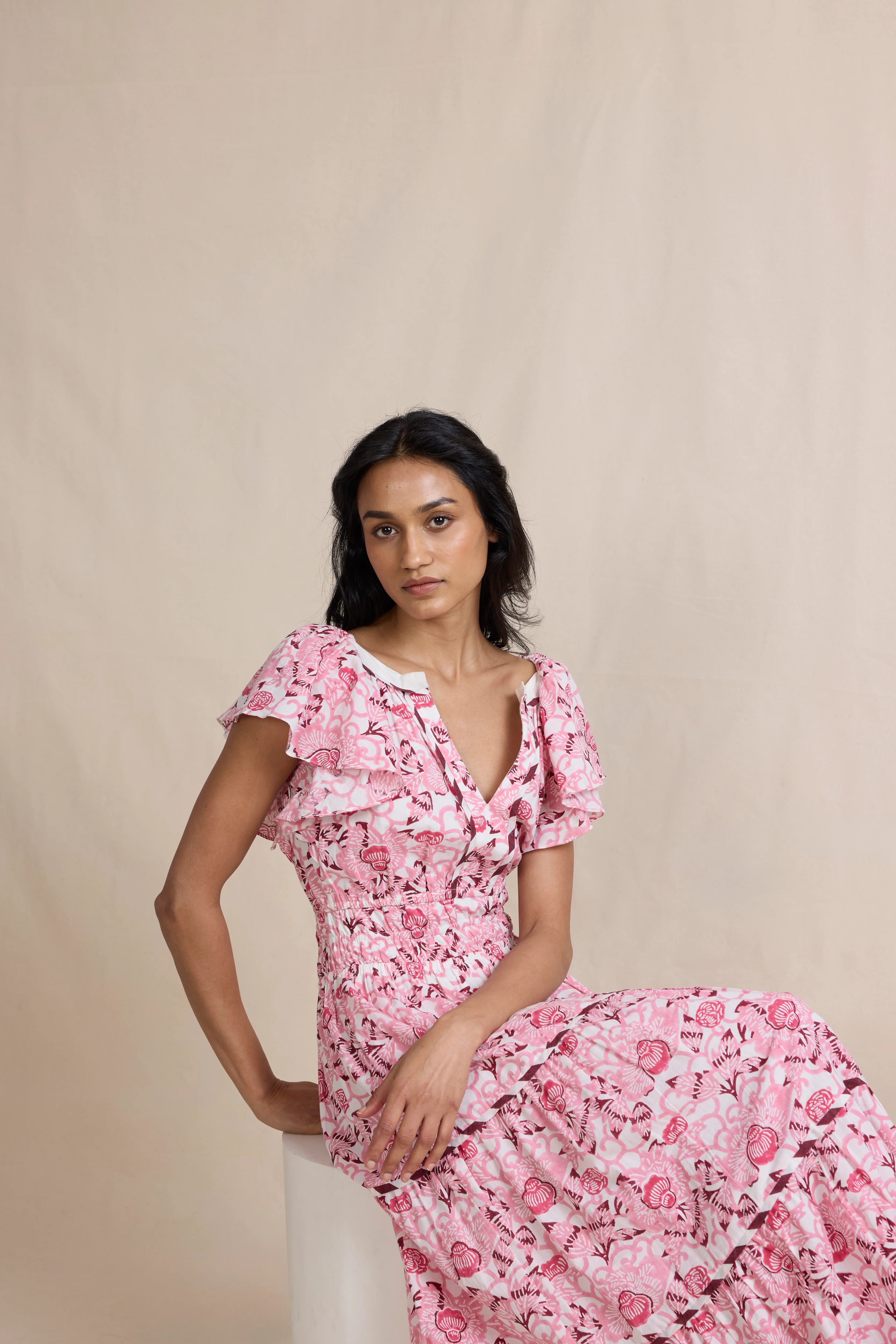 Olivia Dress in Rose Kimono - Image 5