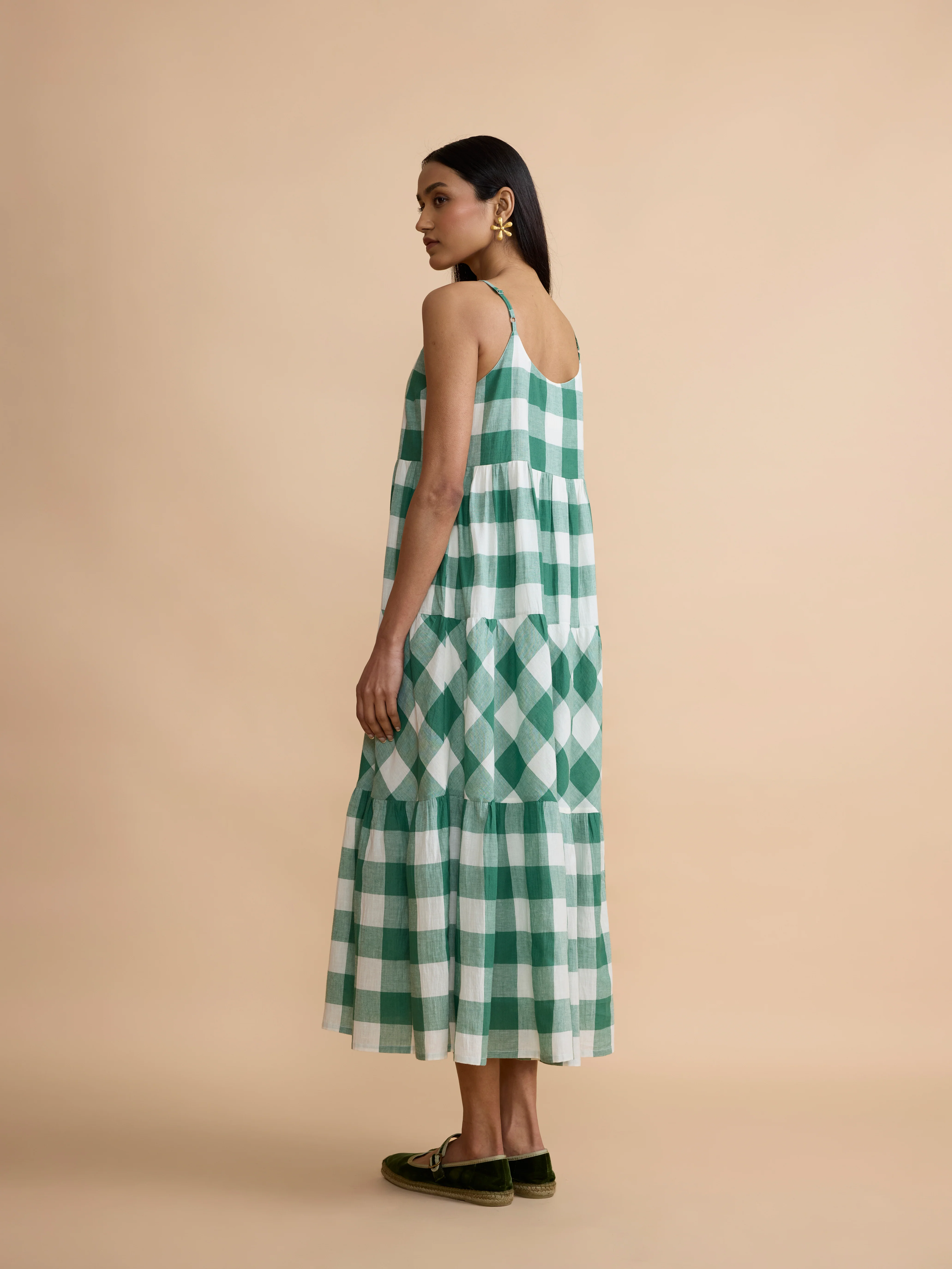 Oslo Dress in Green Check - Image 6