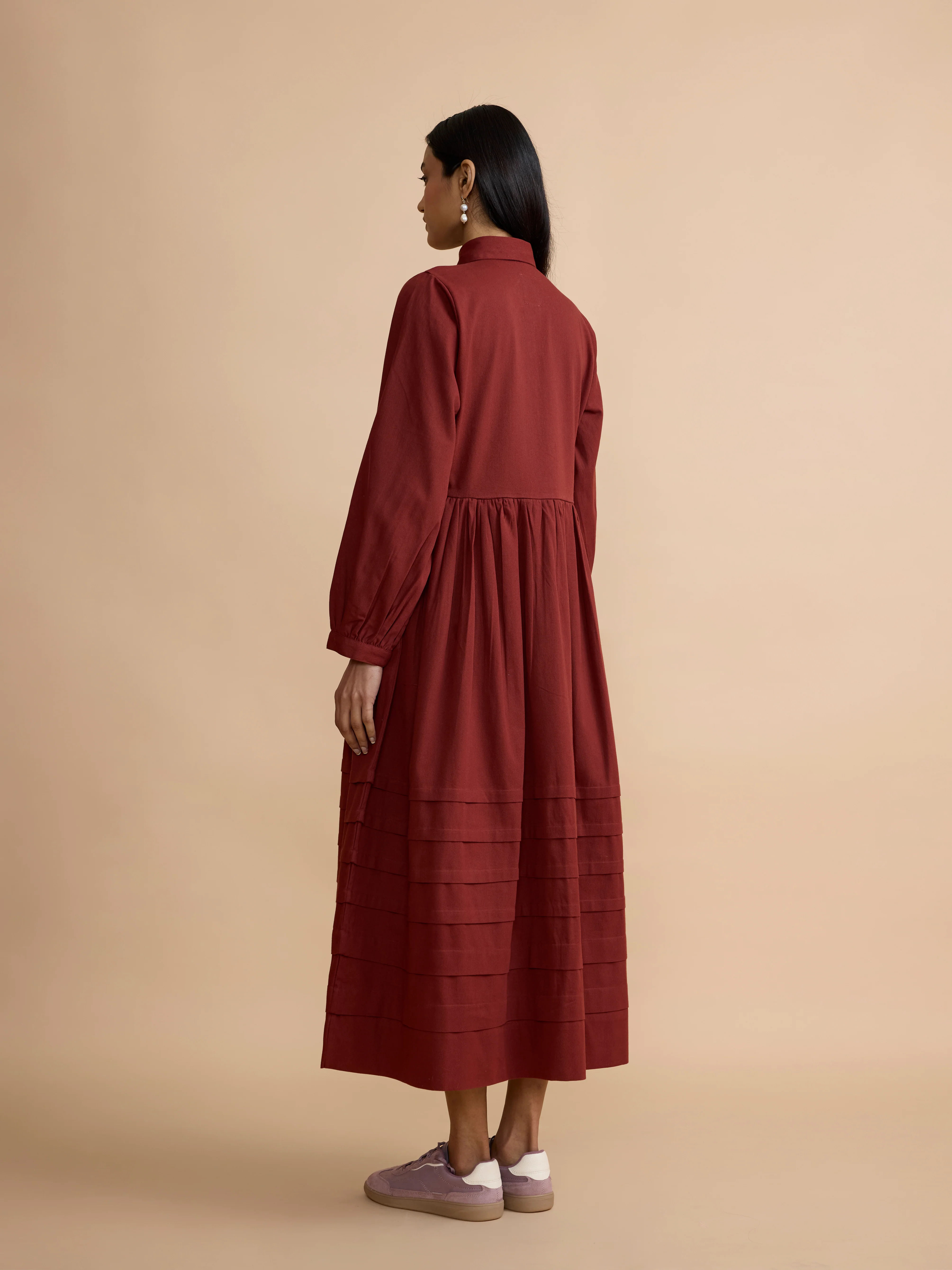 Pascale Dress in Sumac Twill - Image 3