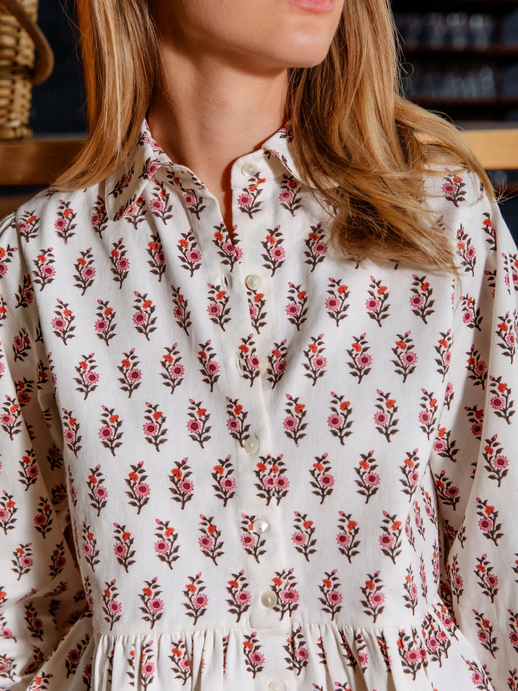 Pascale Shirt in Sunflower Twill - Image 3
