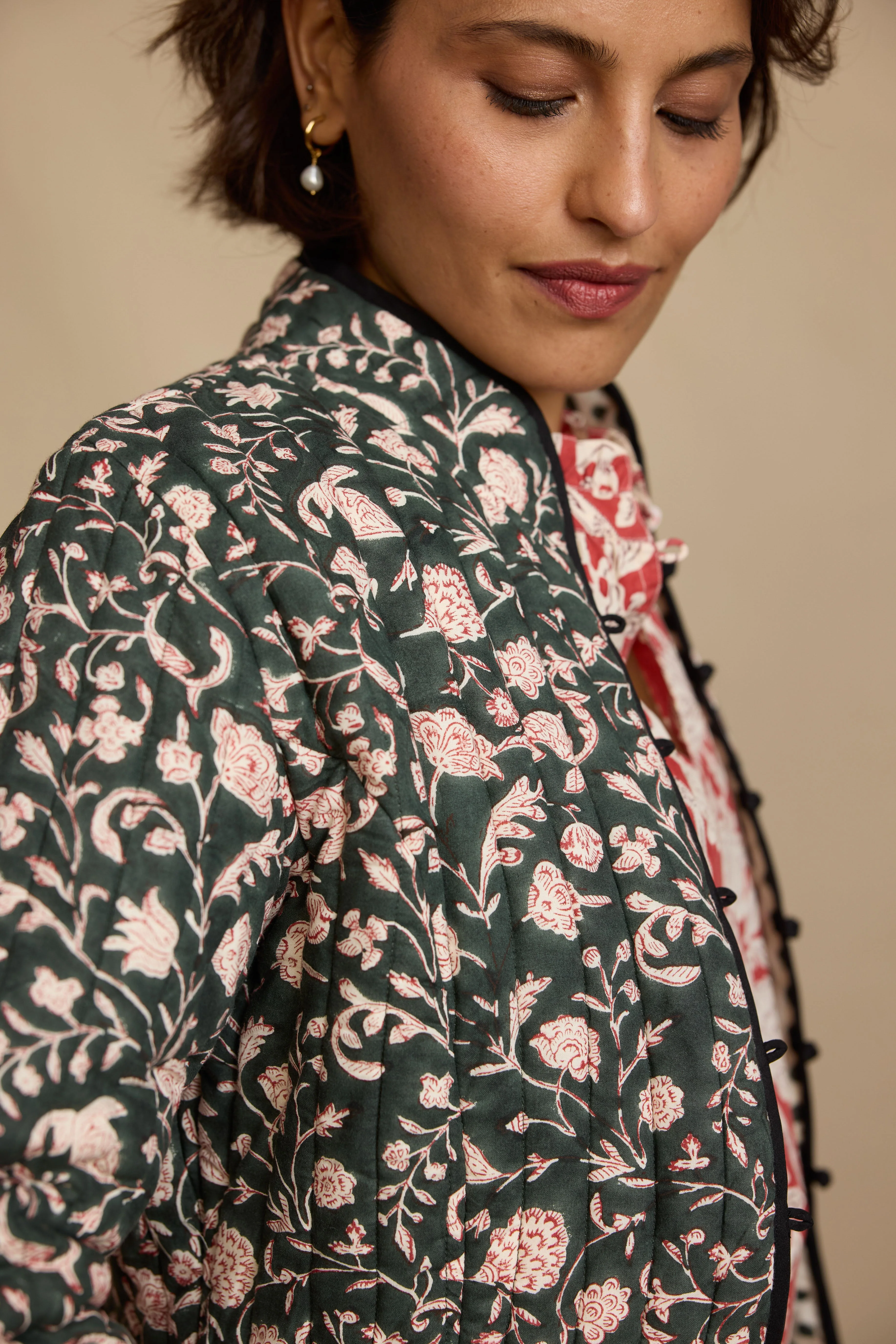 Pierre Jacket in Forest/Rust Petal - Image 4
