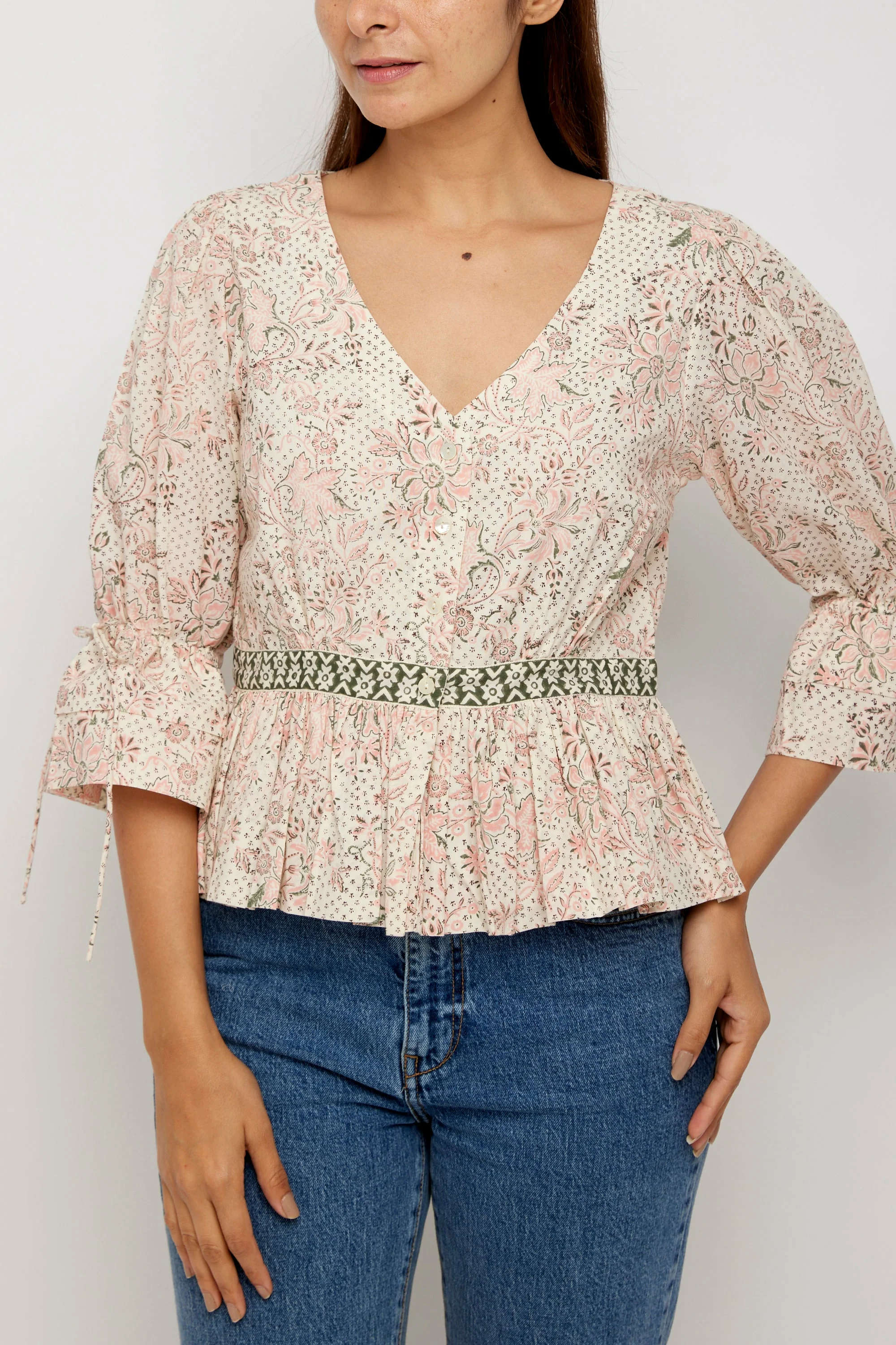 Priyanka Top in Blush Chintz Trail