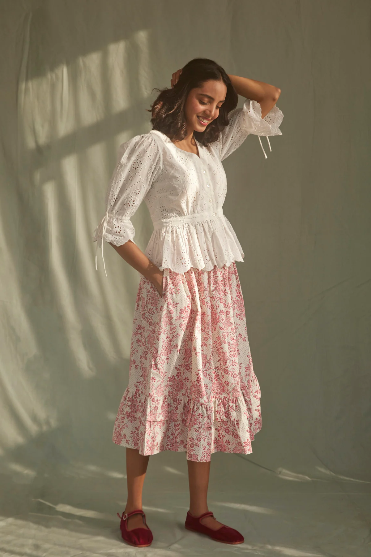 Priyanka Top in Broderie Anglaise - Image 2
