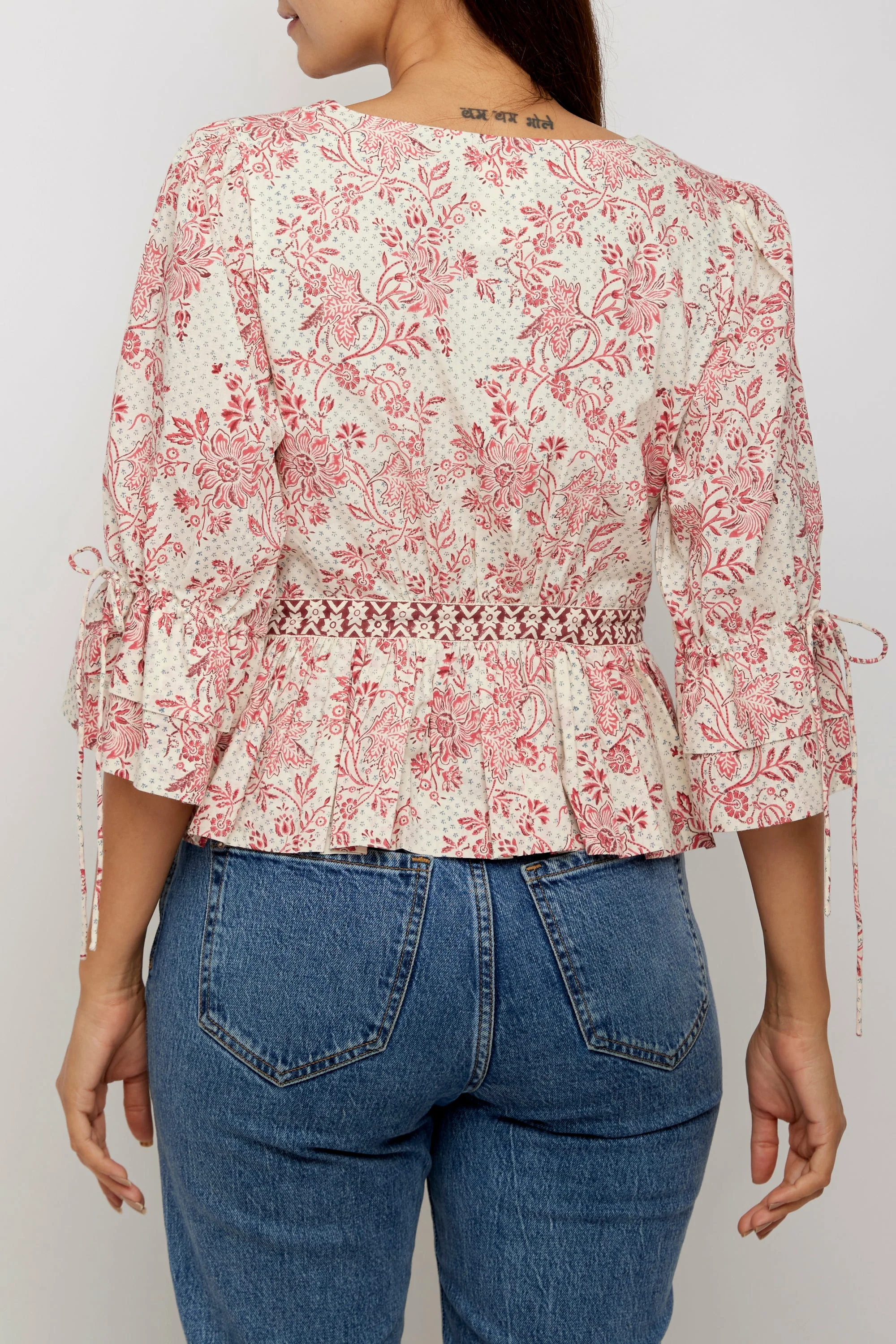 Priyanka top in Cerise Chintz Trail - Image 3