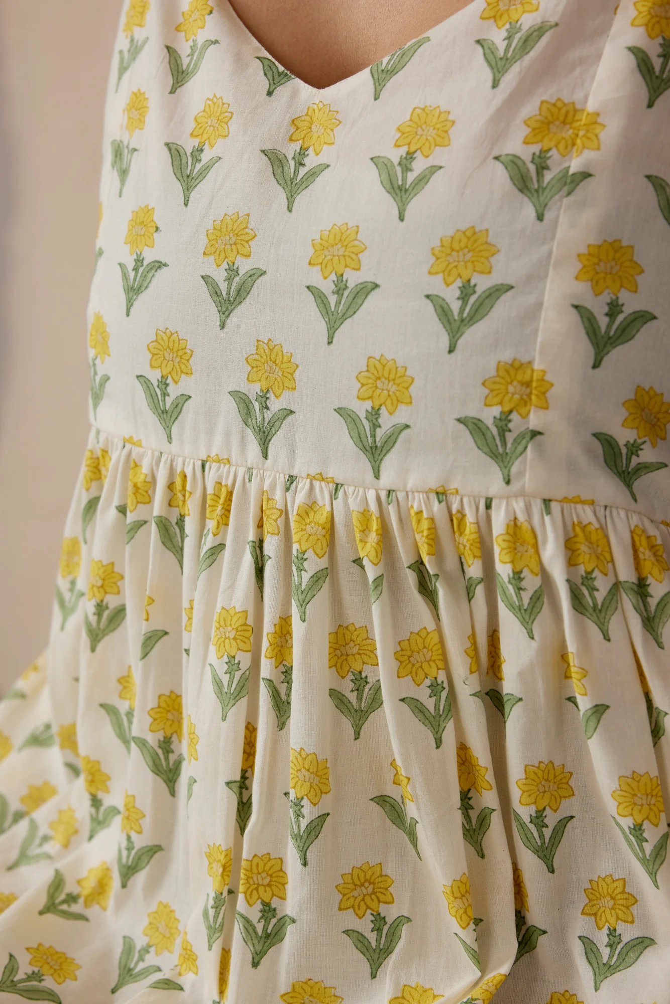 Remi Dress in Yellow Kashmir Flower - Image 4