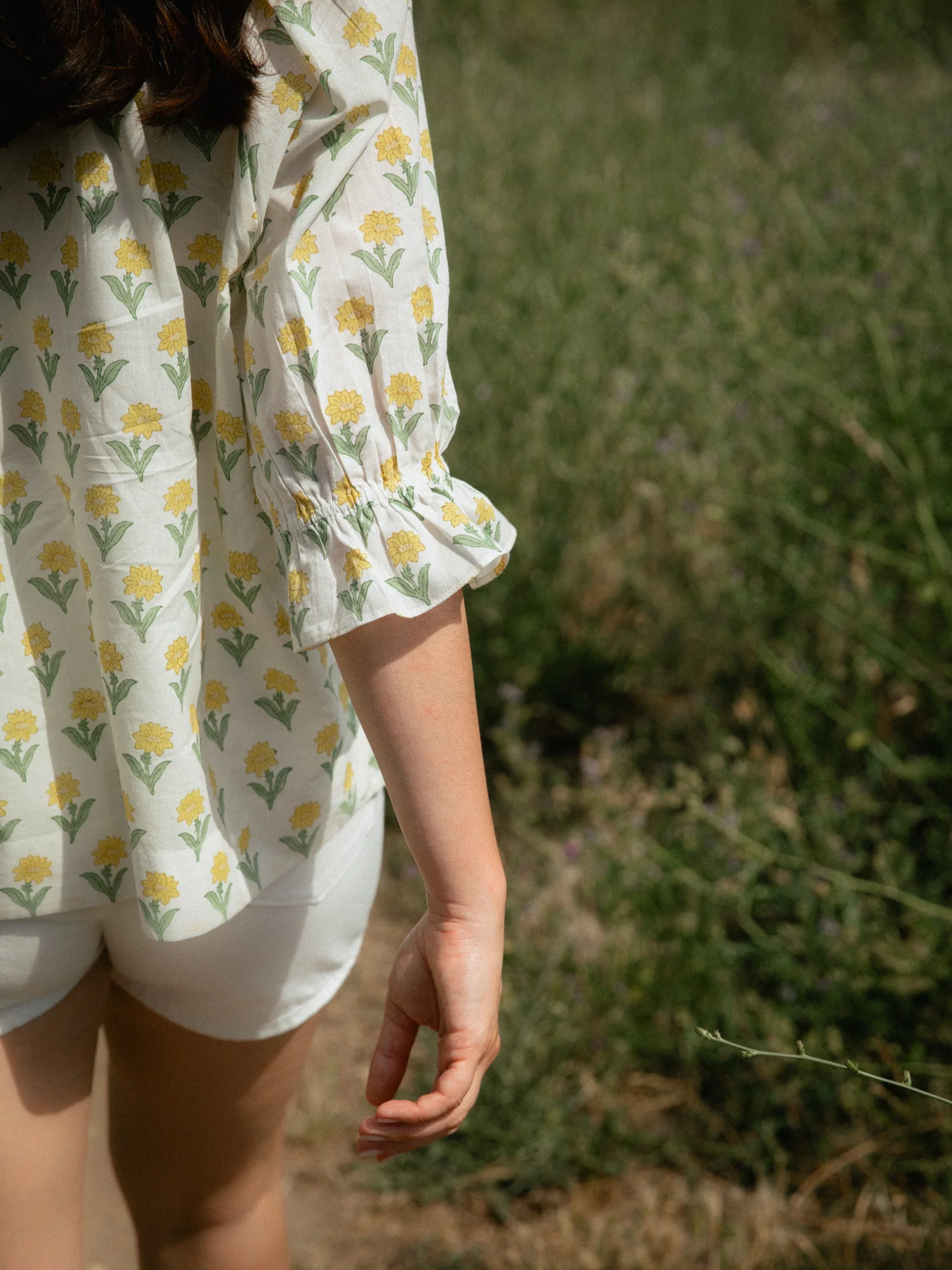 Rennes Top in Yellow Kashmir Flower - Image 4