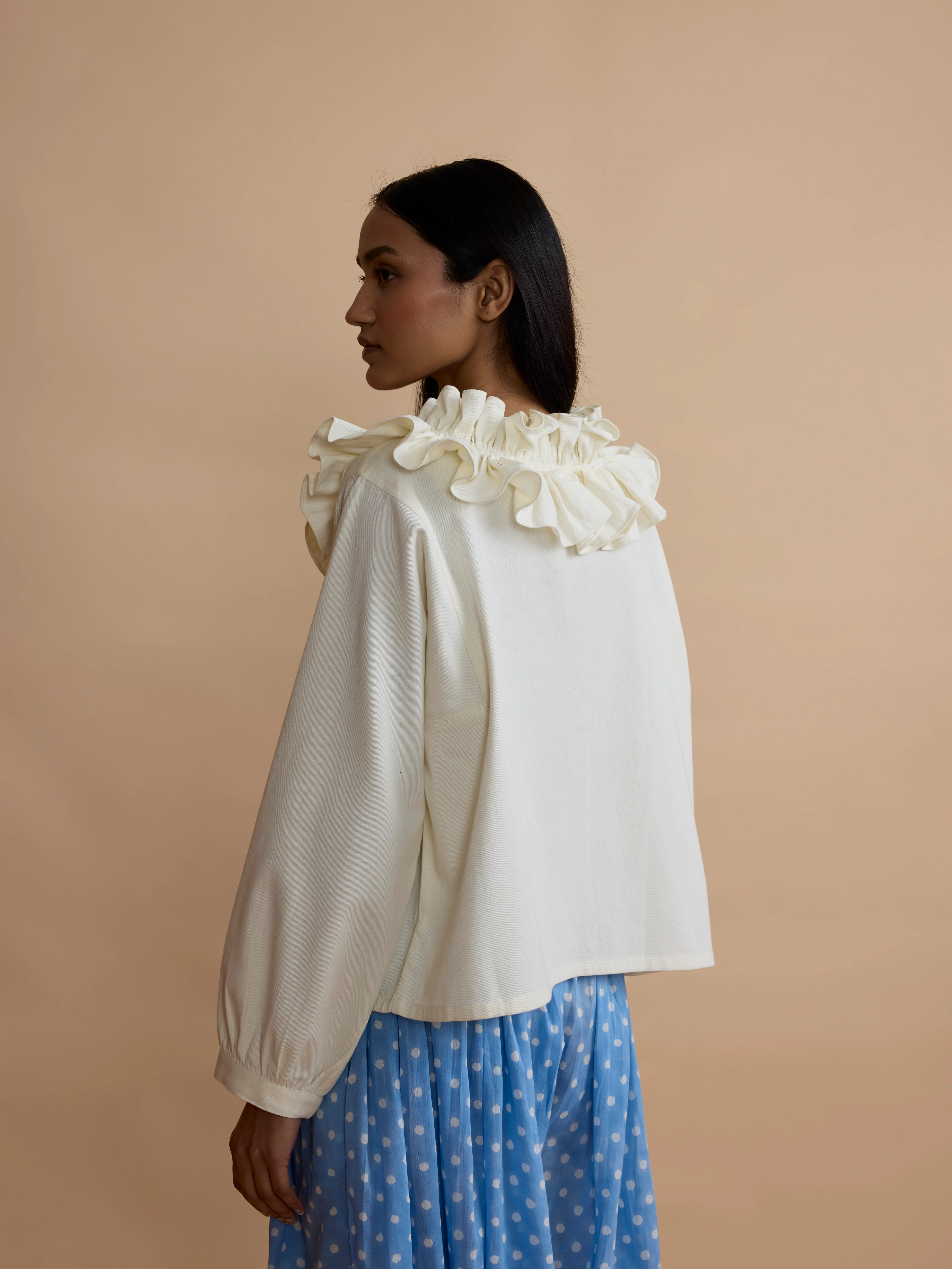 Spry Jacket in Off-White Twill- Pre Order - Image 4