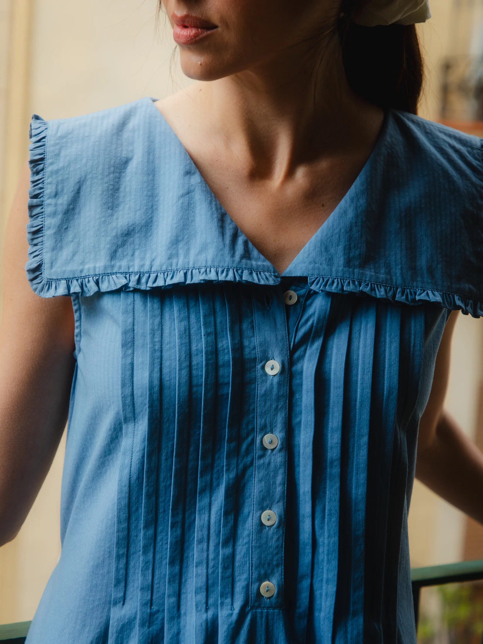 Stevie Dress in Soft Blue - Image 4