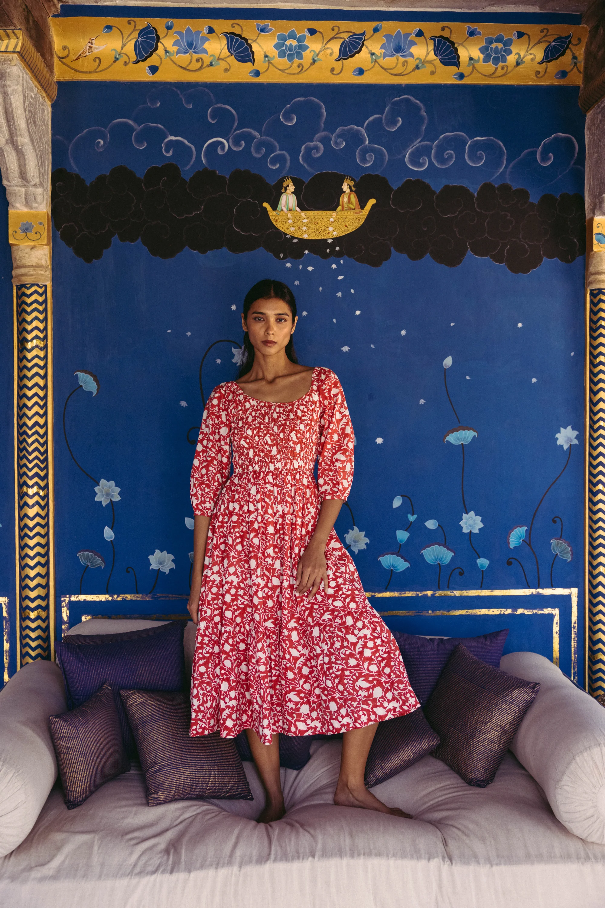 Venus Dress in Crimson Petal